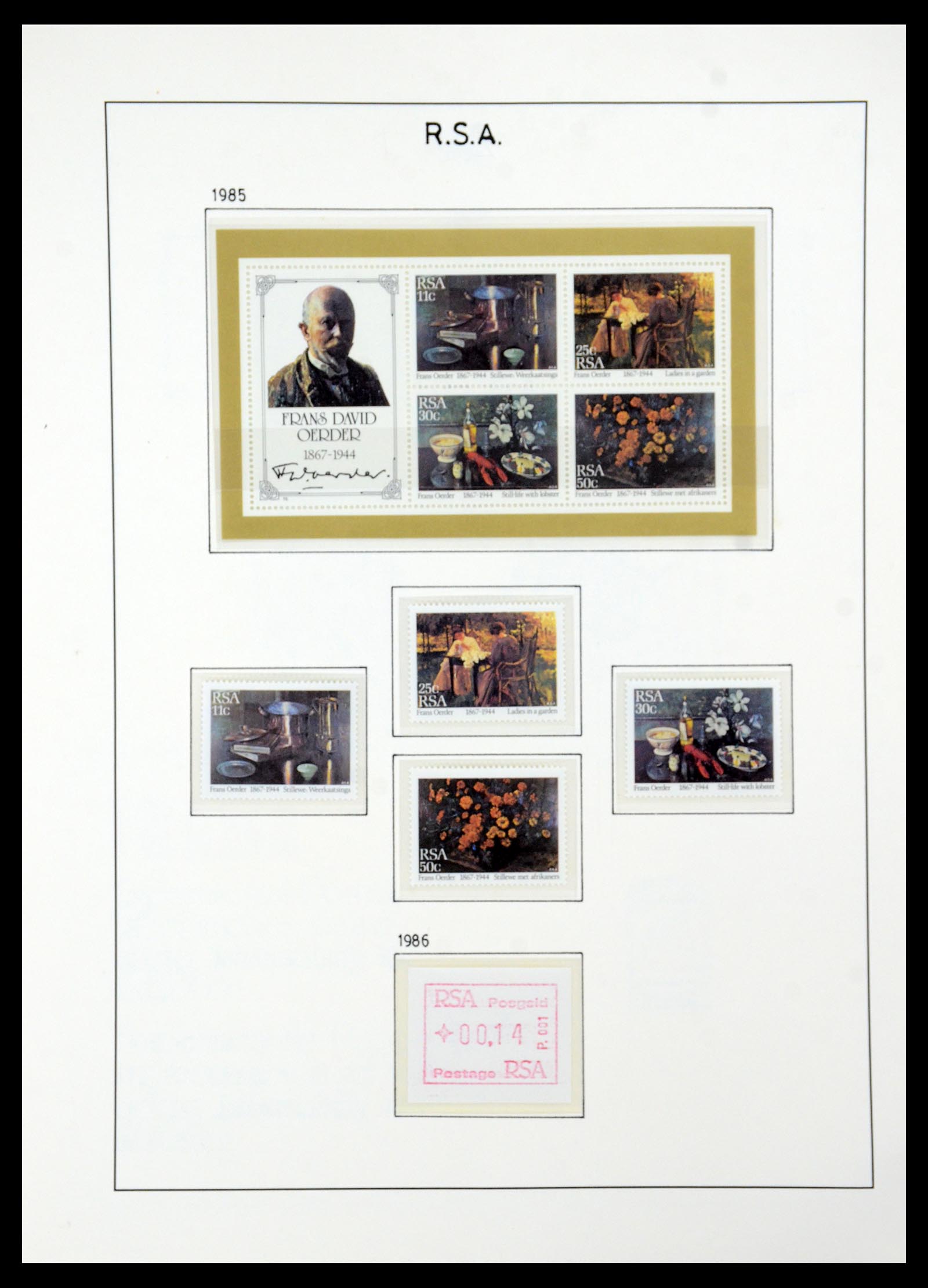 35789 093 - Postzegelverzameling 35789 Zuid Afrika en gebieden 1855-1999.