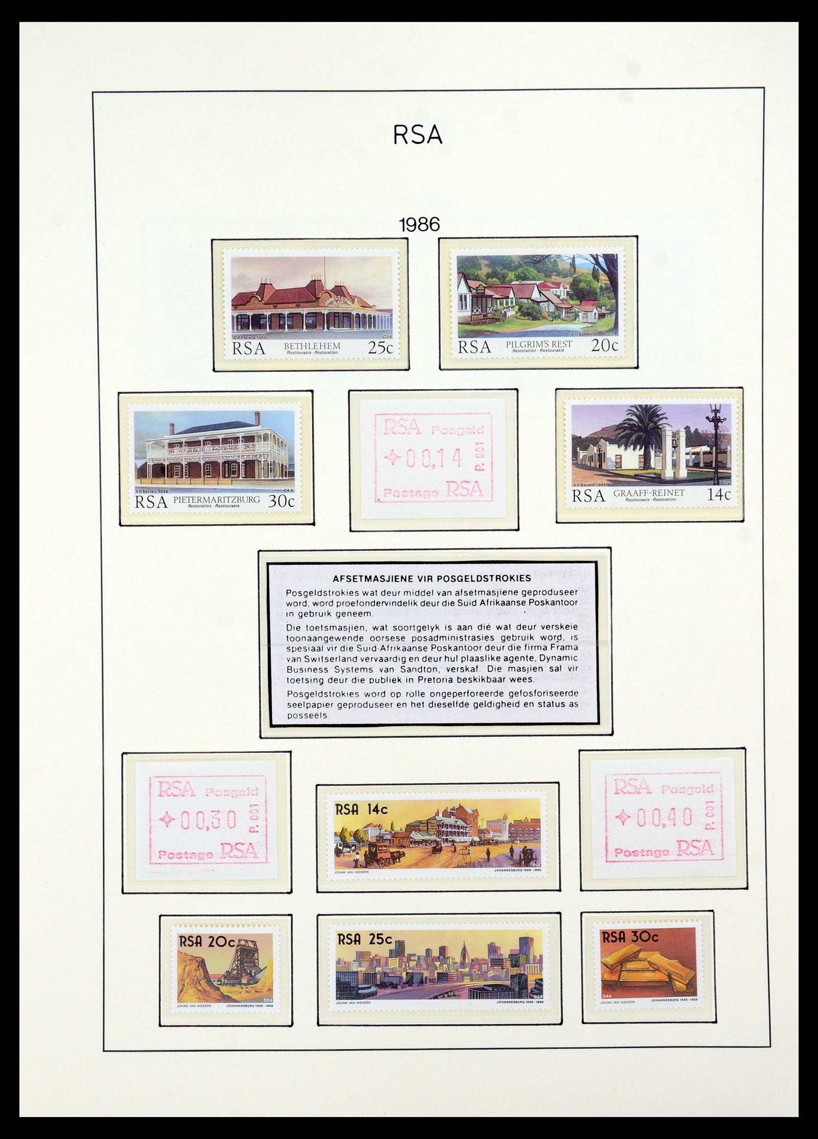 35789 095 - Postzegelverzameling 35789 Zuid Afrika en gebieden 1855-1999.