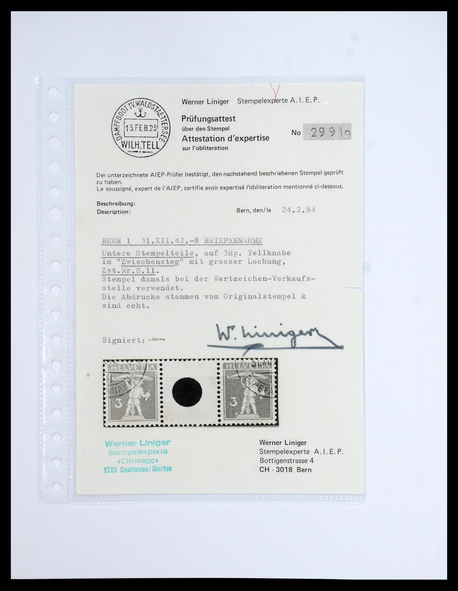 35790 002 - Postzegelverzameling 35790 Zwitserland combinaties 1915-1973.