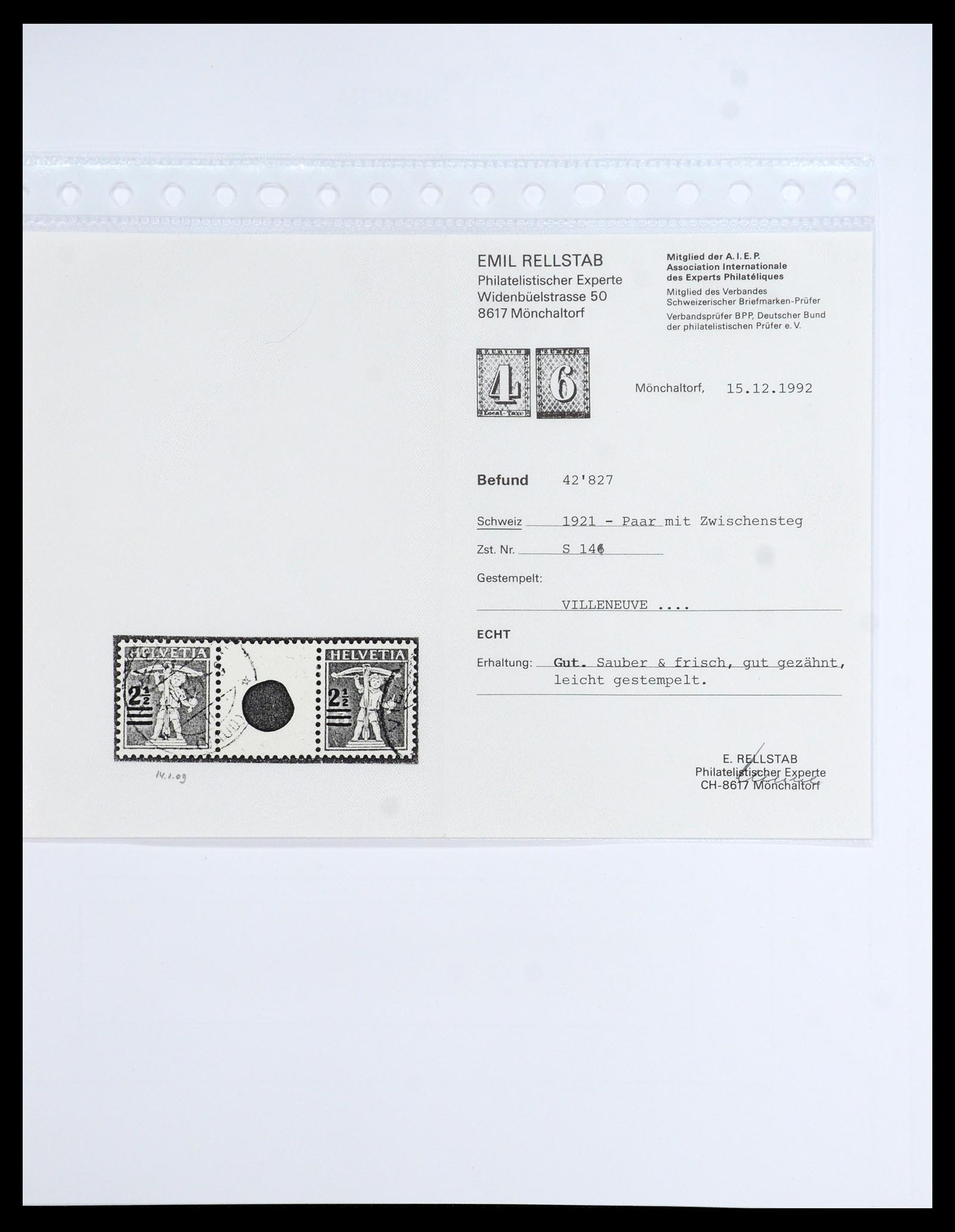 35790 004 - Postzegelverzameling 35790 Zwitserland combinaties 1915-1973.