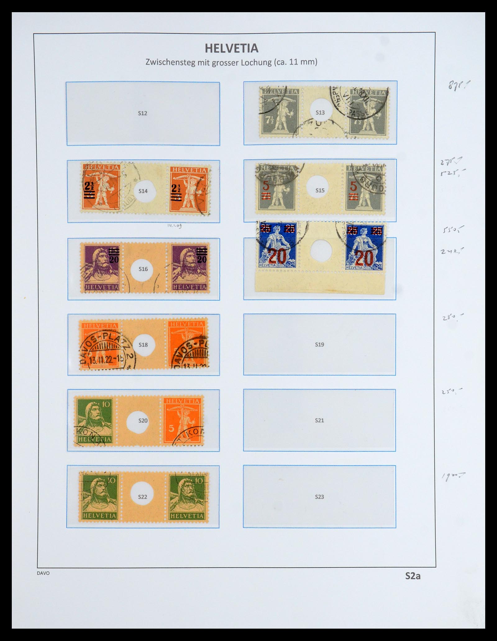 35790 008 - Postzegelverzameling 35790 Zwitserland combinaties 1915-1973.