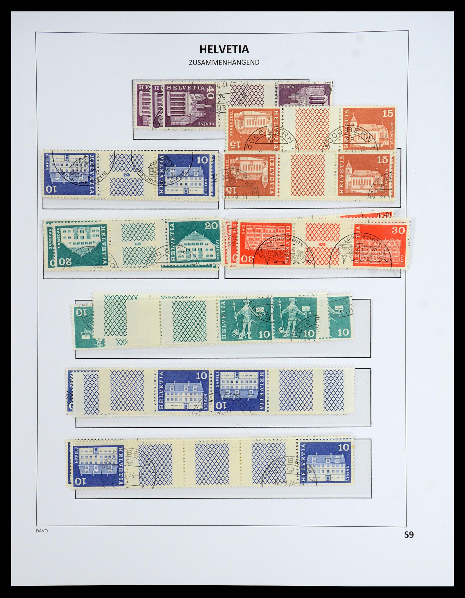 35790 015 - Postzegelverzameling 35790 Zwitserland combinaties 1915-1973.