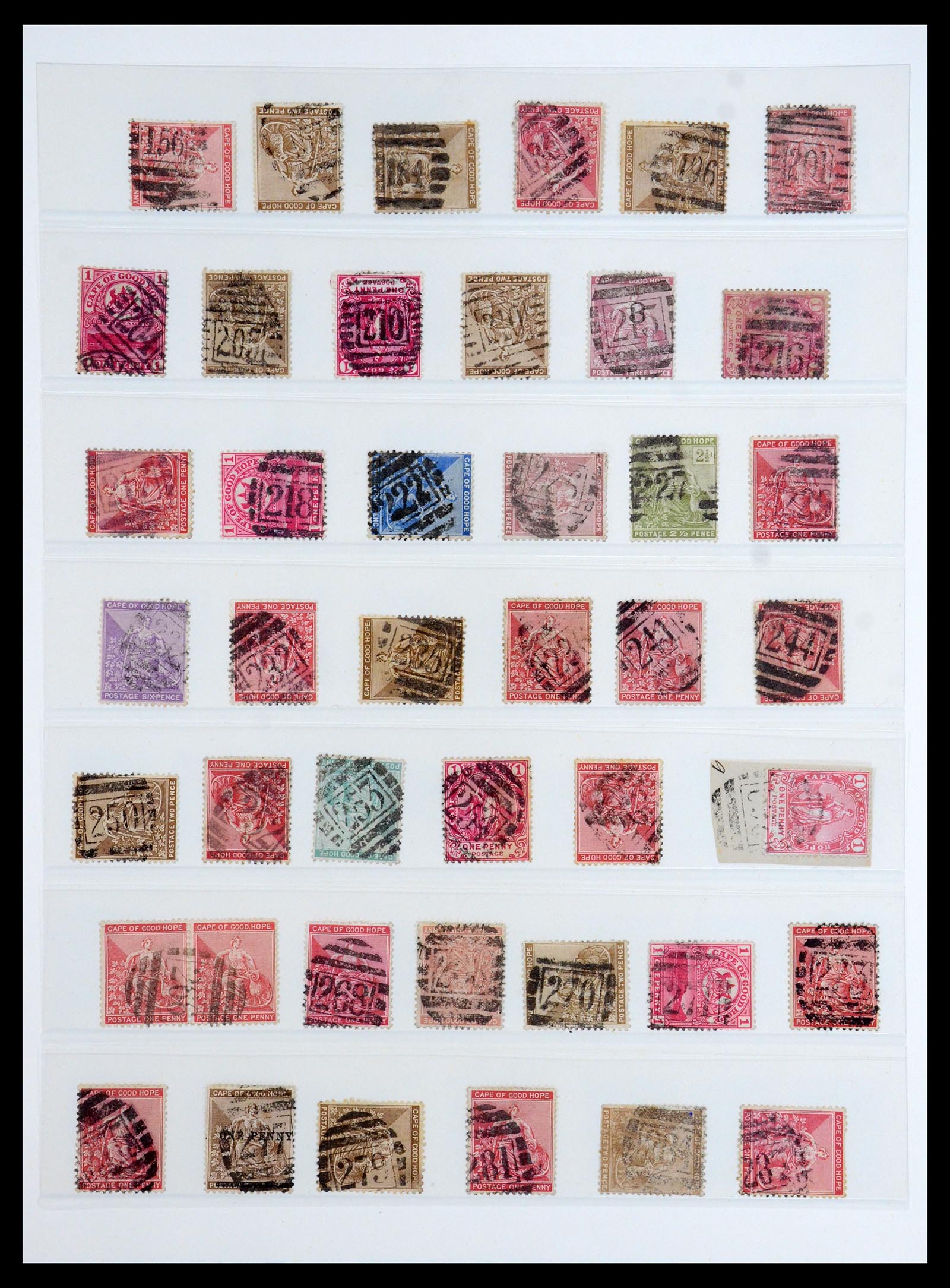 35793 002 - Postzegelverzameling 35793 Kaap de goede Hoop stempels 1870-1904.