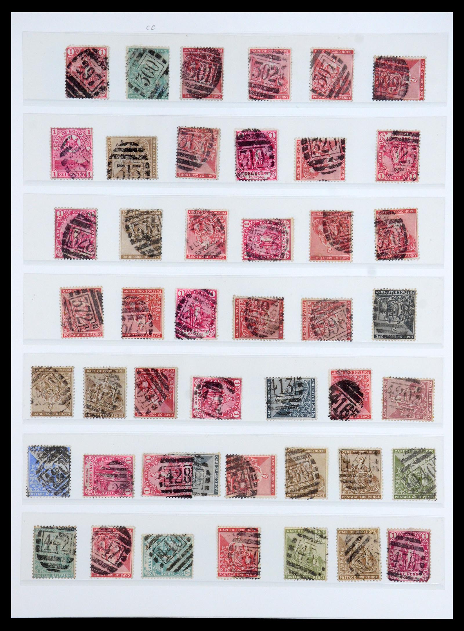 35793 003 - Postzegelverzameling 35793 Kaap de goede Hoop stempels 1870-1904.