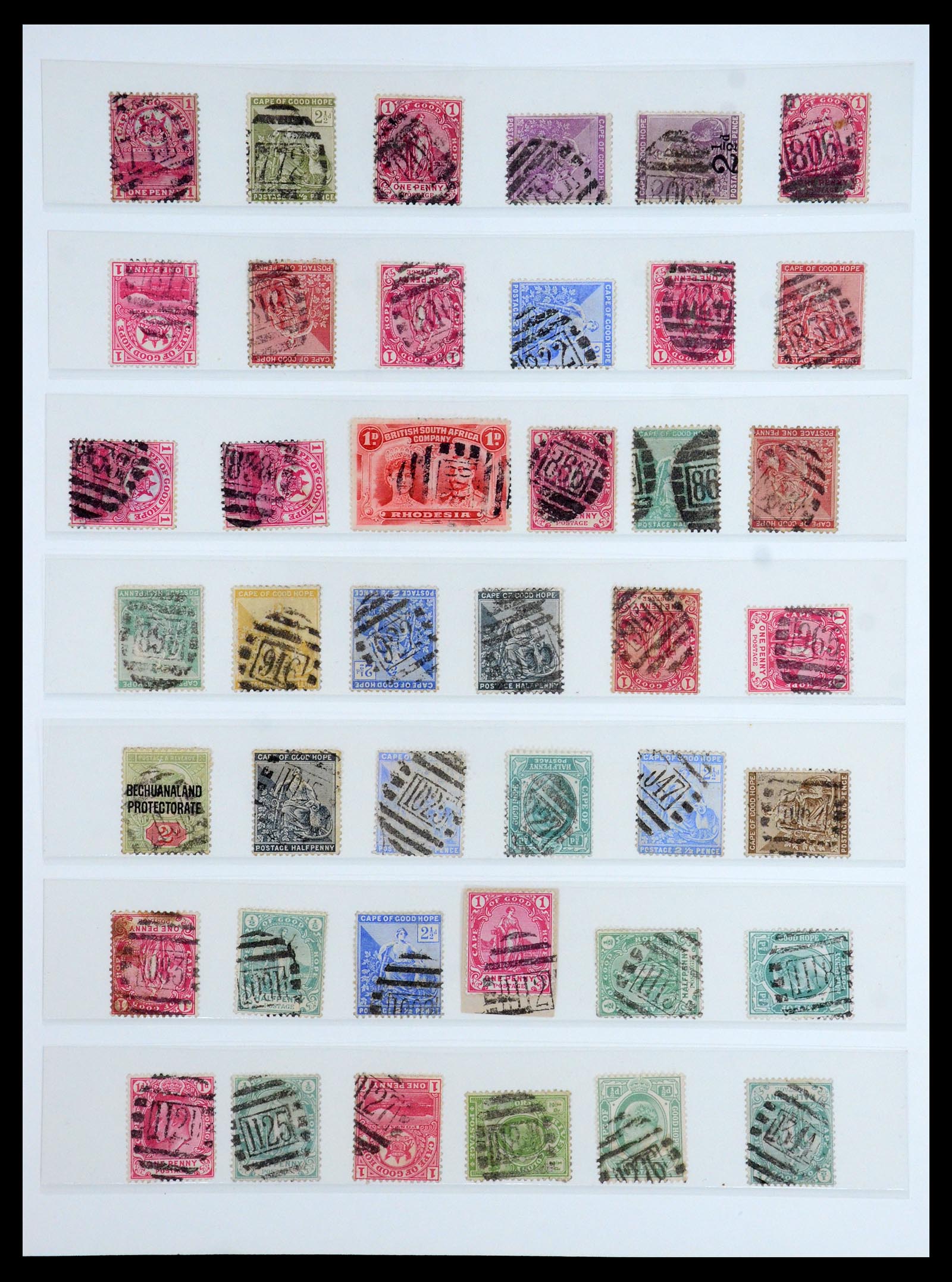 35793 005 - Postzegelverzameling 35793 Kaap de goede Hoop stempels 1870-1904.