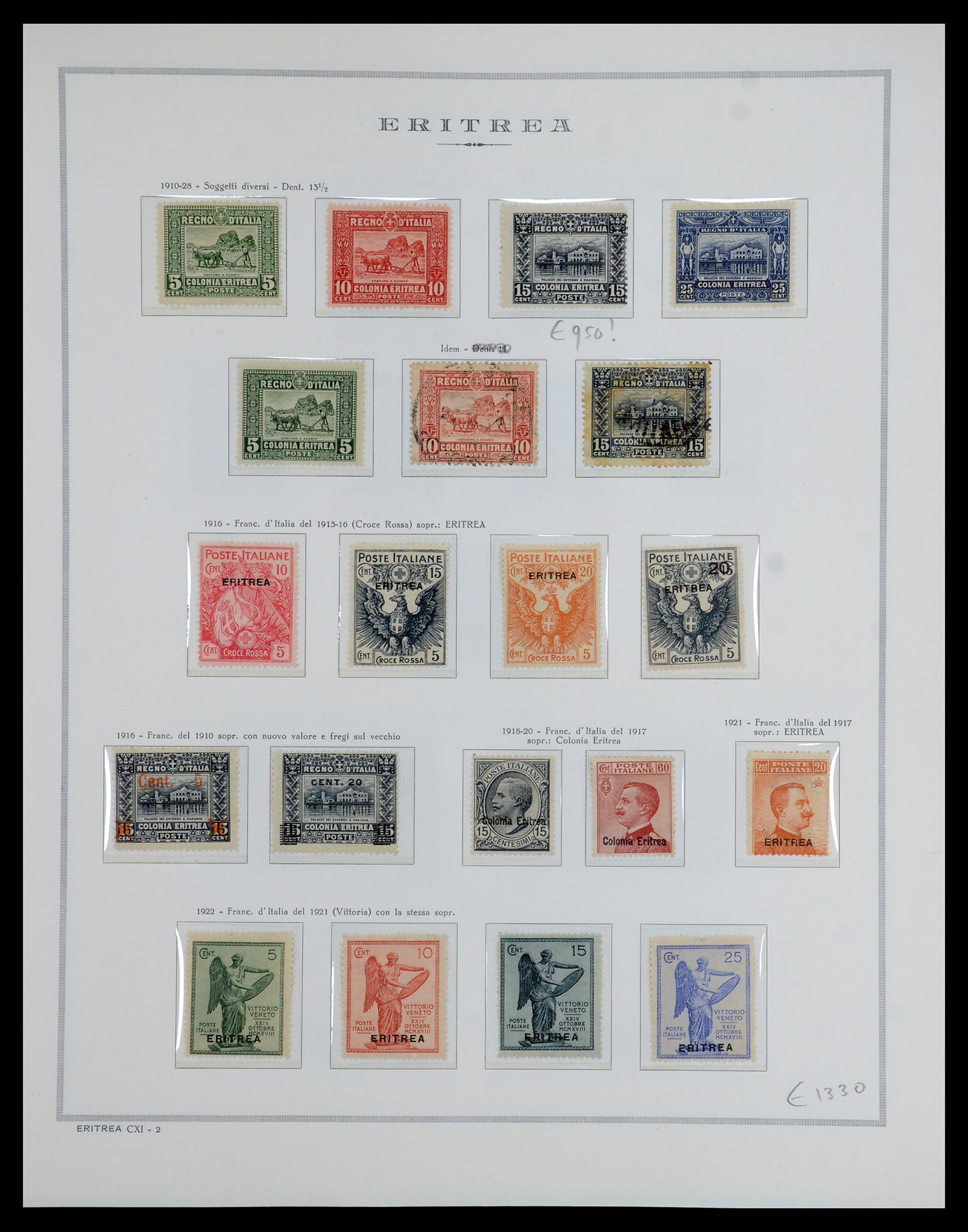 35794 003 - Stamp Collection 35794 Eritrea 1893-1951.