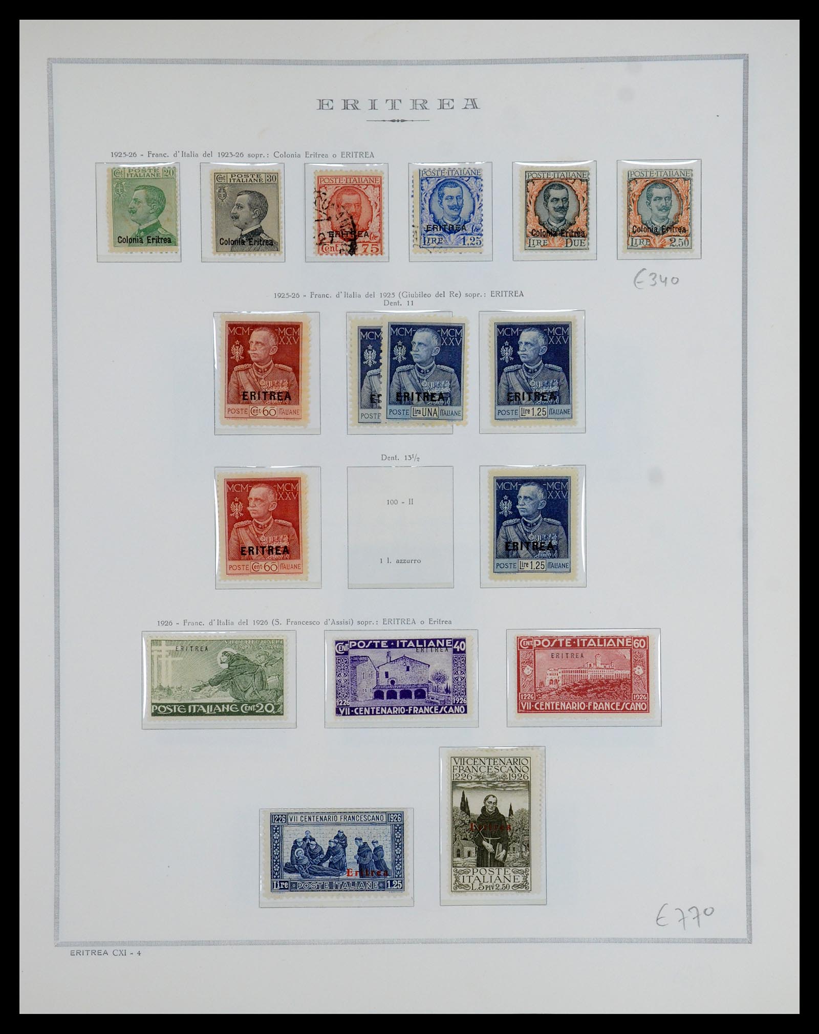 35794 007 - Stamp Collection 35794 Eritrea 1893-1951.