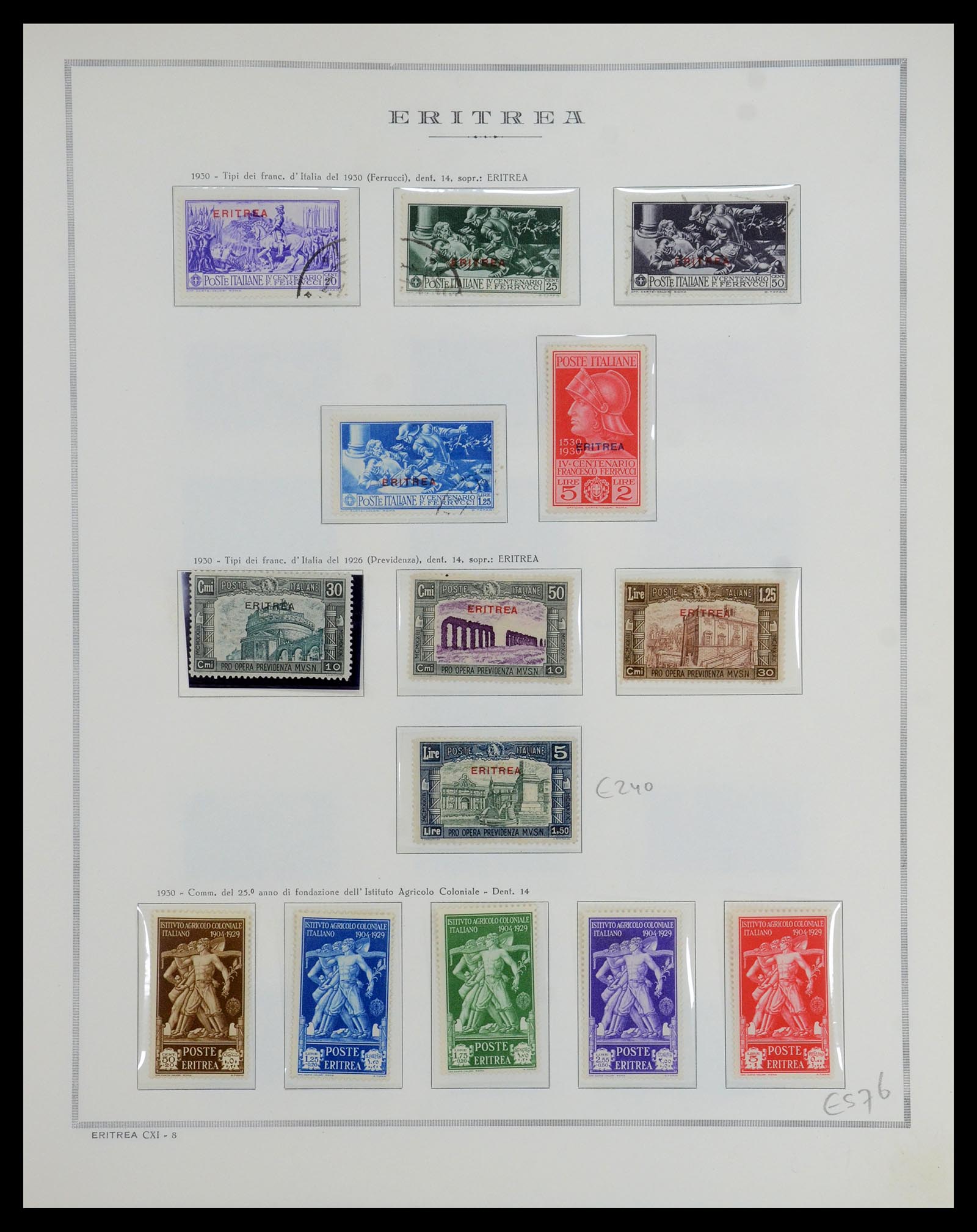 35794 012 - Stamp Collection 35794 Eritrea 1893-1951.