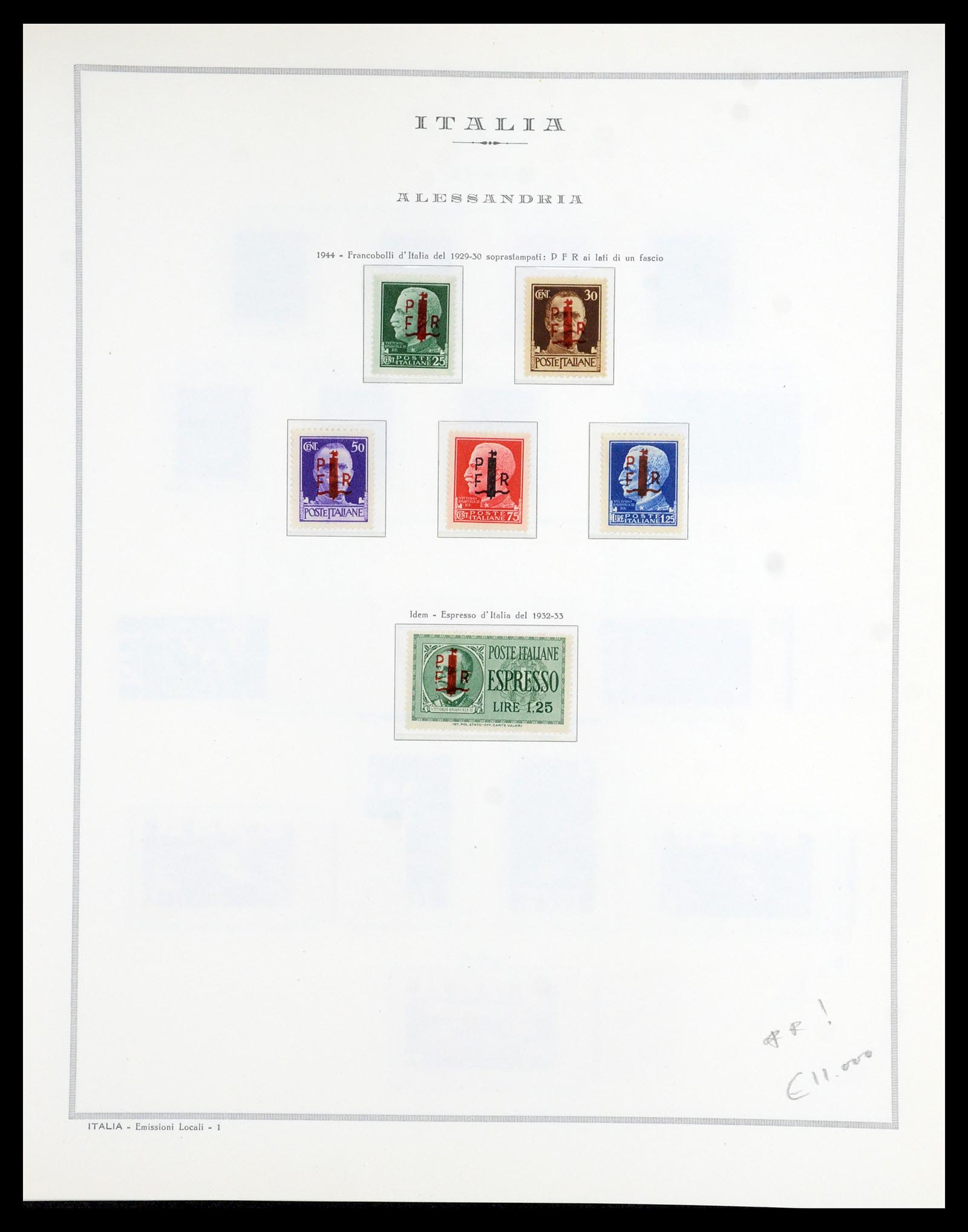 35795 001 - Postzegelverzameling 35795 Italië lokaalzegels 1945.