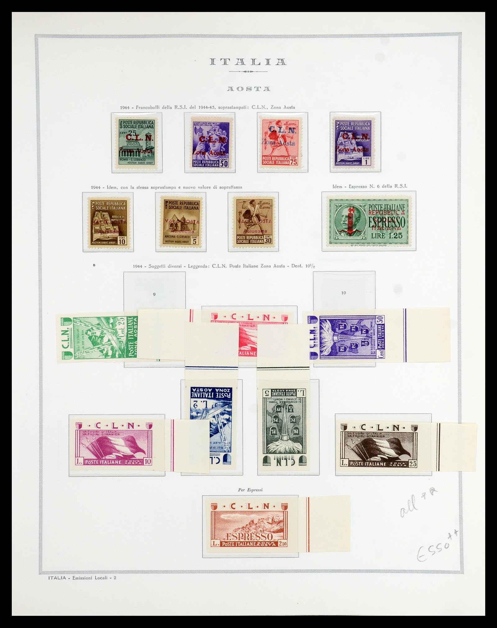 35795 002 - Postzegelverzameling 35795 Italië lokaalzegels 1945.
