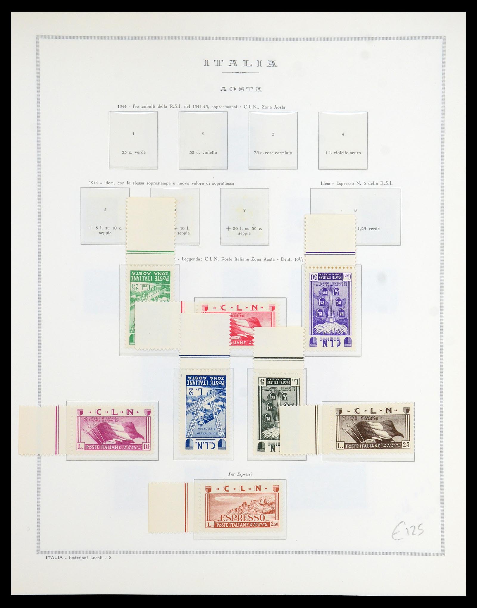 35795 003 - Postzegelverzameling 35795 Italië lokaalzegels 1945.