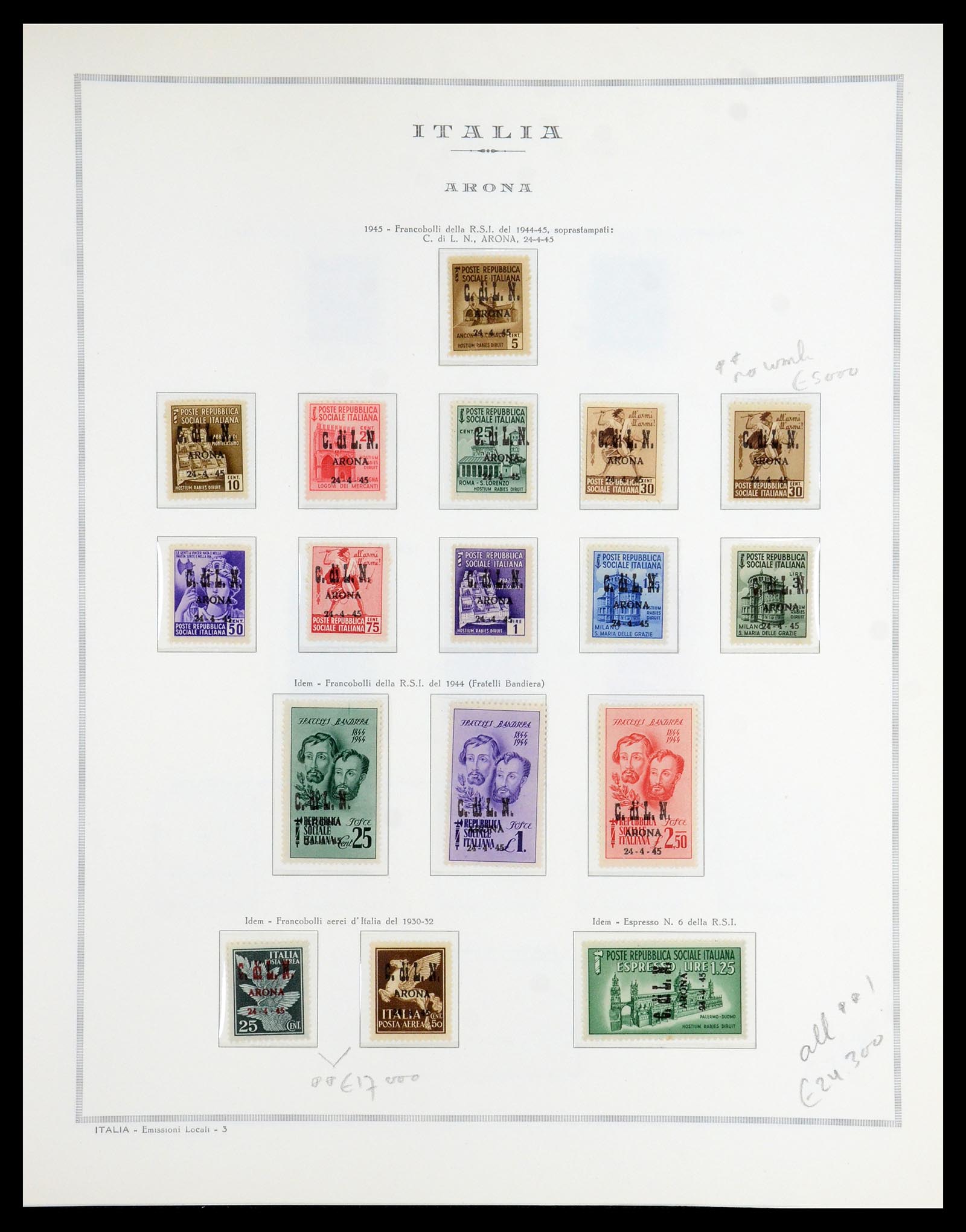 35795 004 - Postzegelverzameling 35795 Italië lokaalzegels 1945.