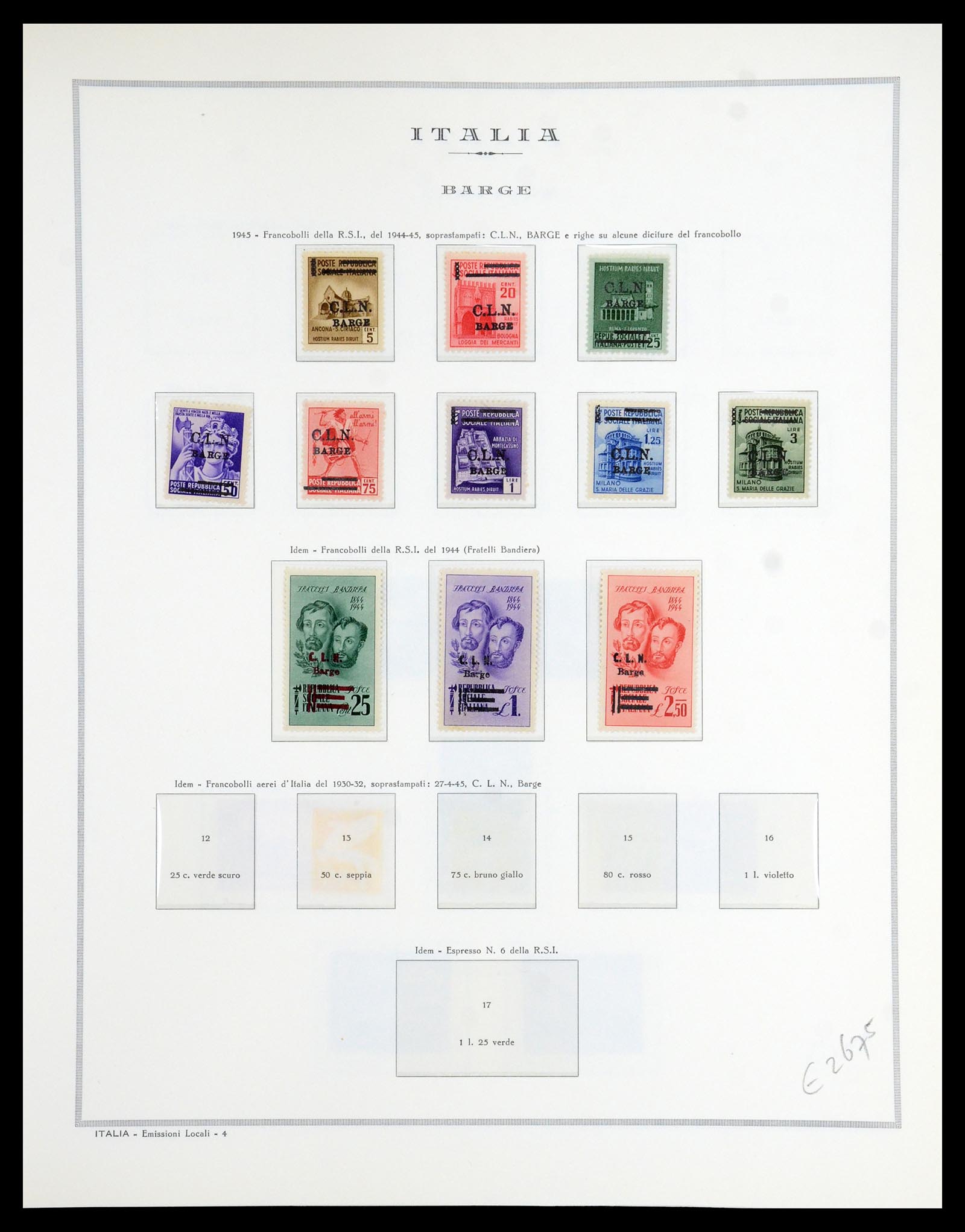 35795 005 - Postzegelverzameling 35795 Italië lokaalzegels 1945.