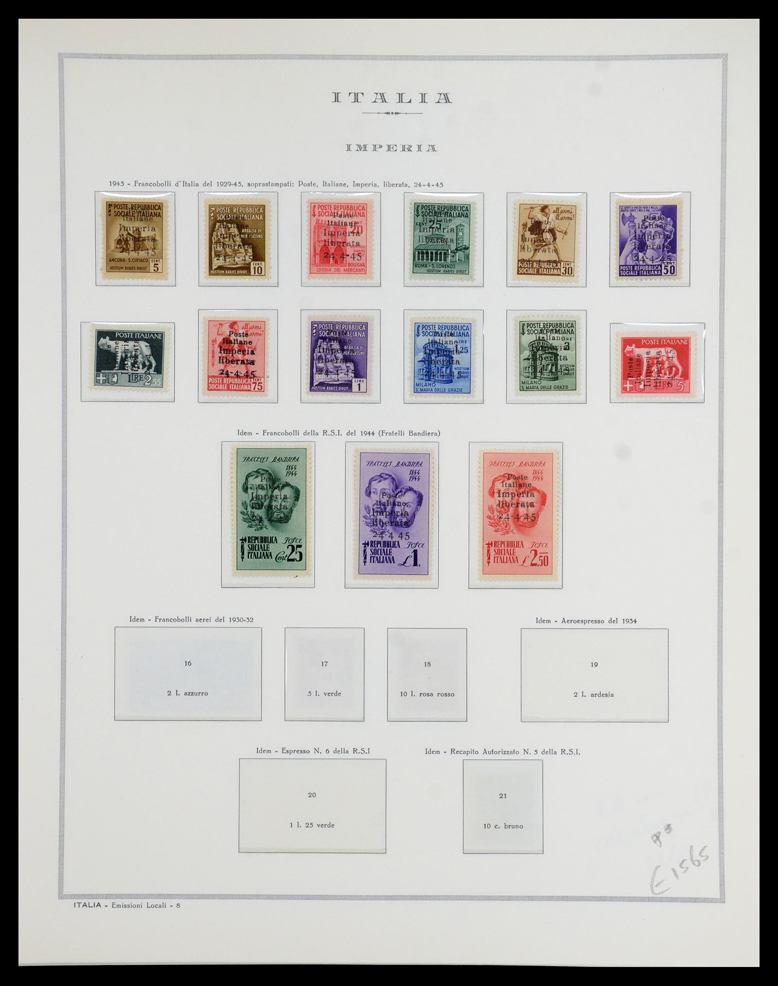 35795 009 - Postzegelverzameling 35795 Italië lokaalzegels 1945.