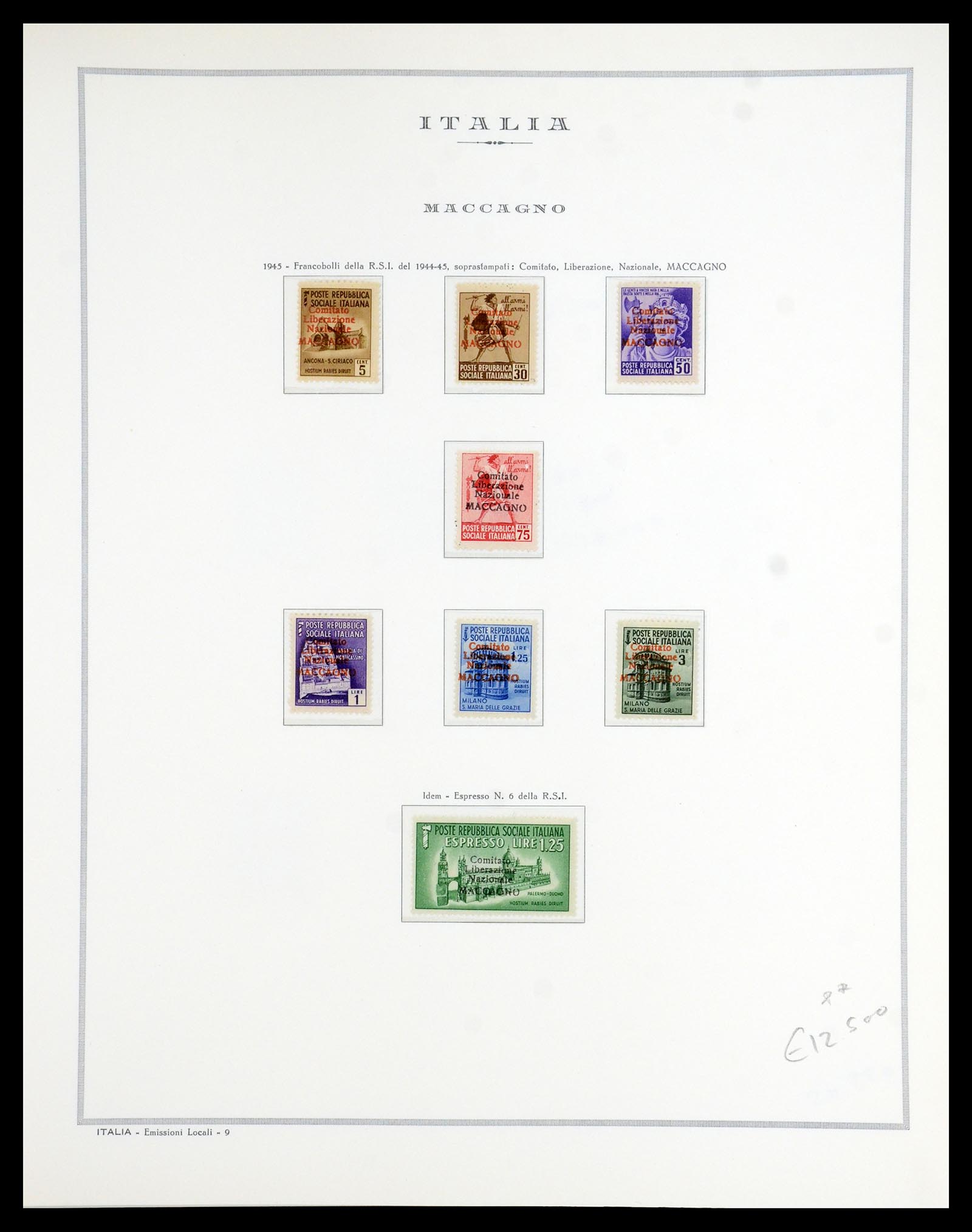 35795 011 - Postzegelverzameling 35795 Italië lokaalzegels 1945.