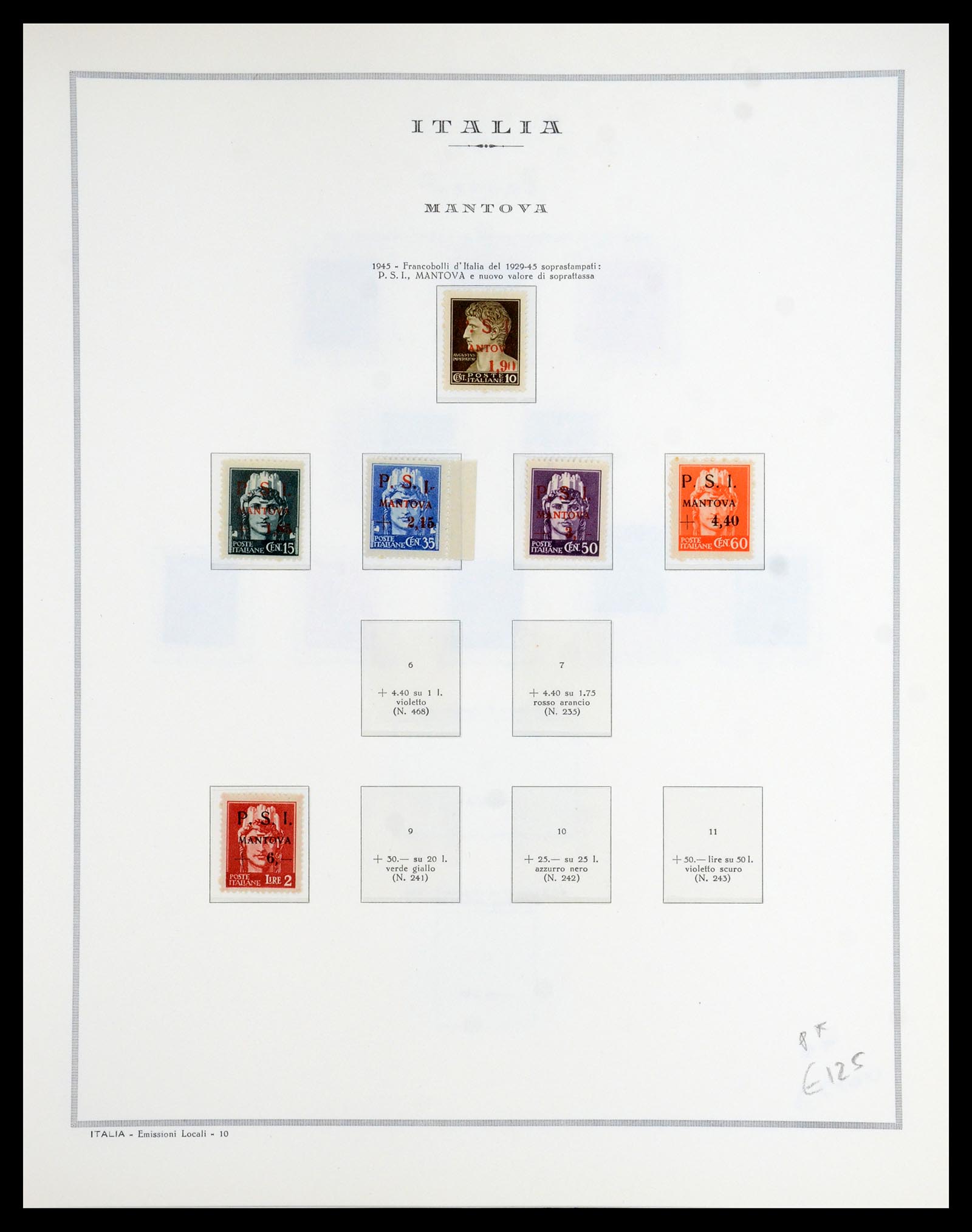 35795 013 - Postzegelverzameling 35795 Italië lokaalzegels 1945.