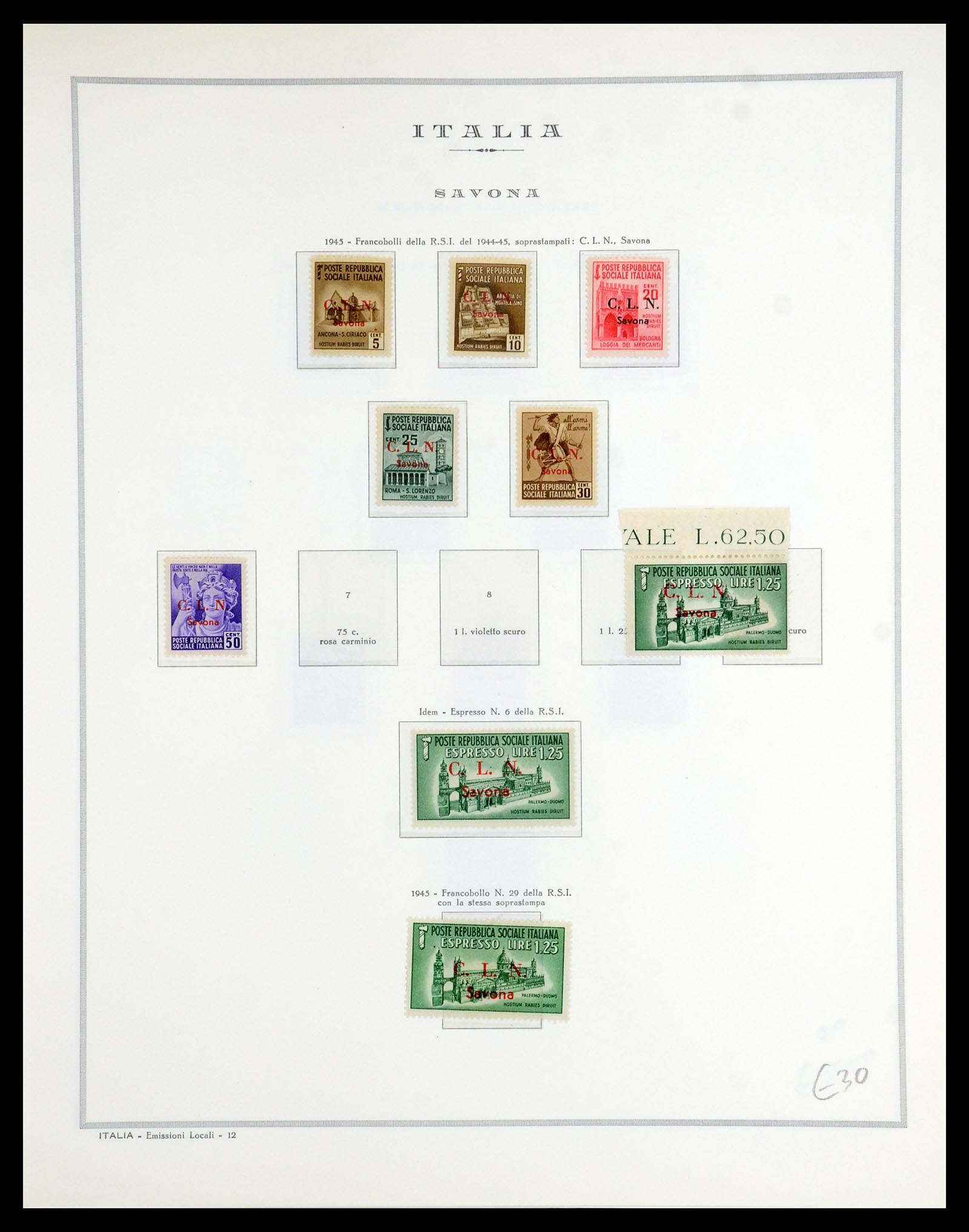 35795 015 - Postzegelverzameling 35795 Italië lokaalzegels 1945.
