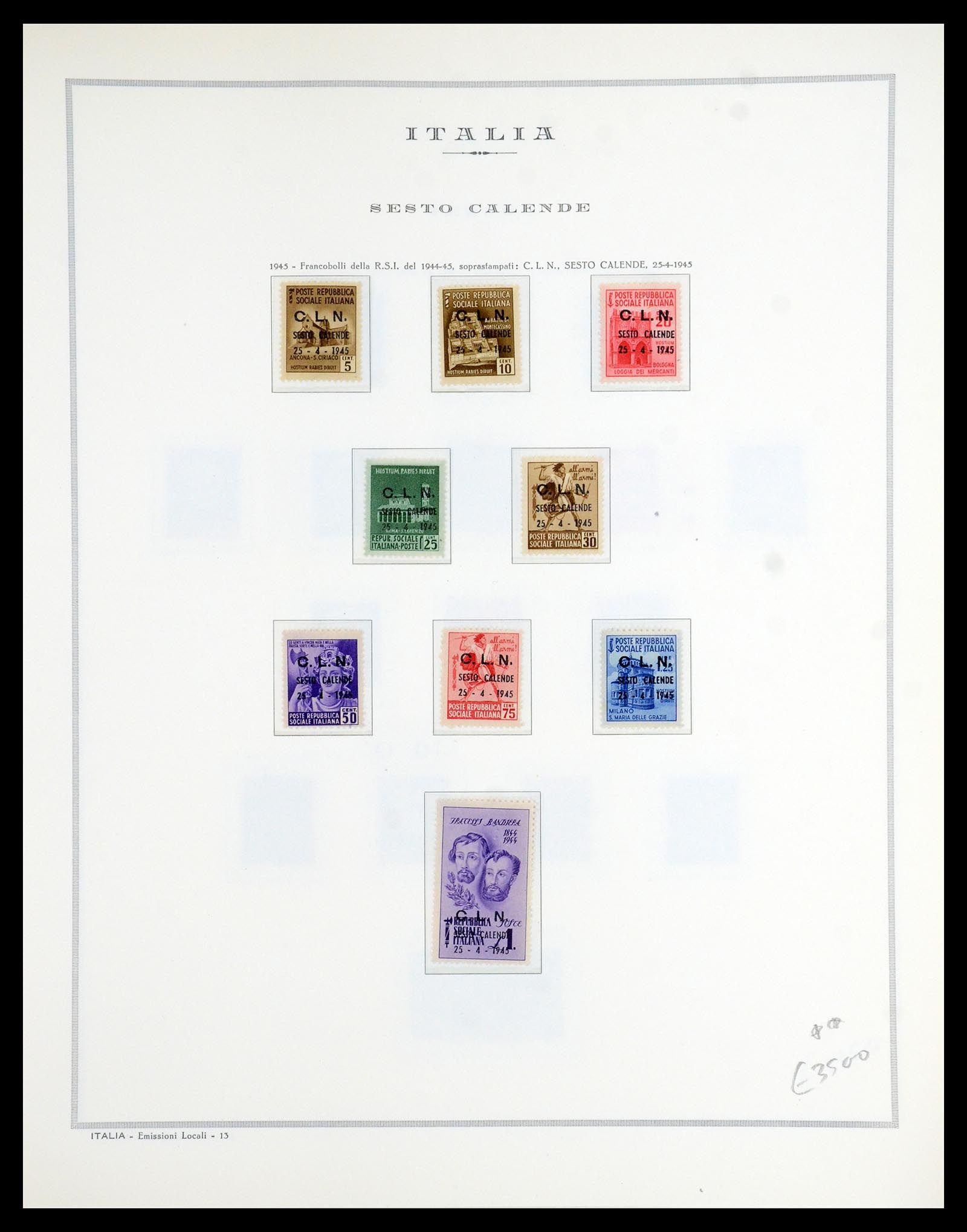 35795 016 - Postzegelverzameling 35795 Italië lokaalzegels 1945.