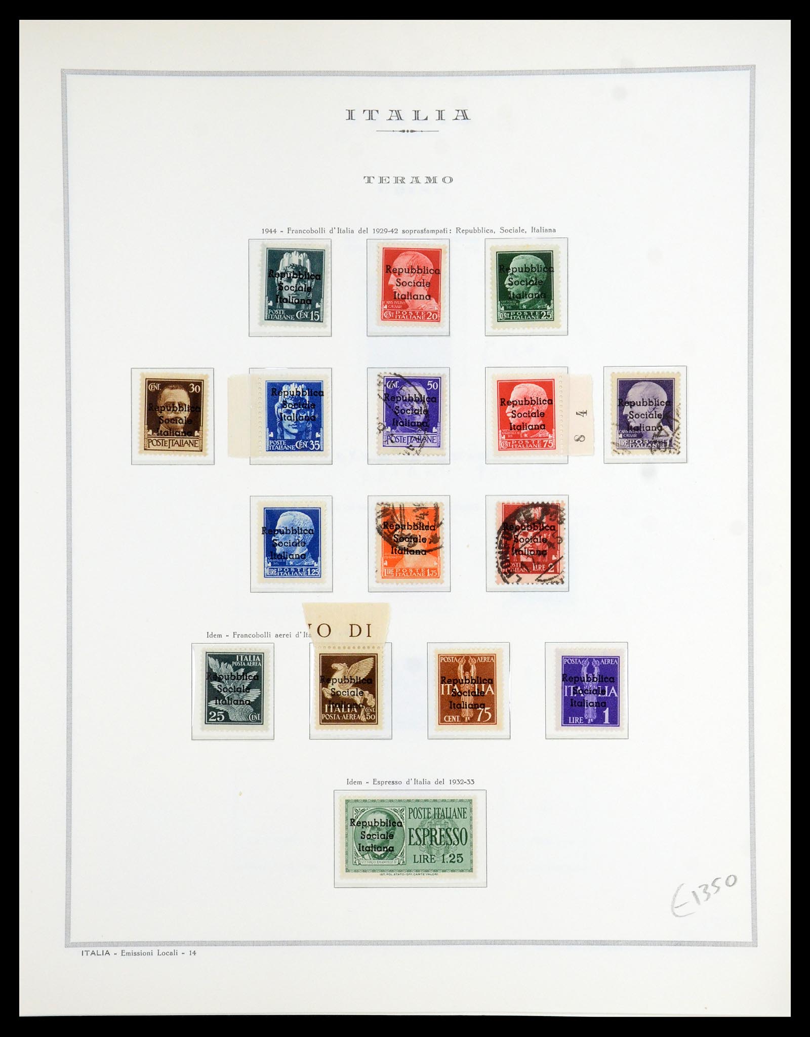 35795 017 - Postzegelverzameling 35795 Italië lokaalzegels 1945.
