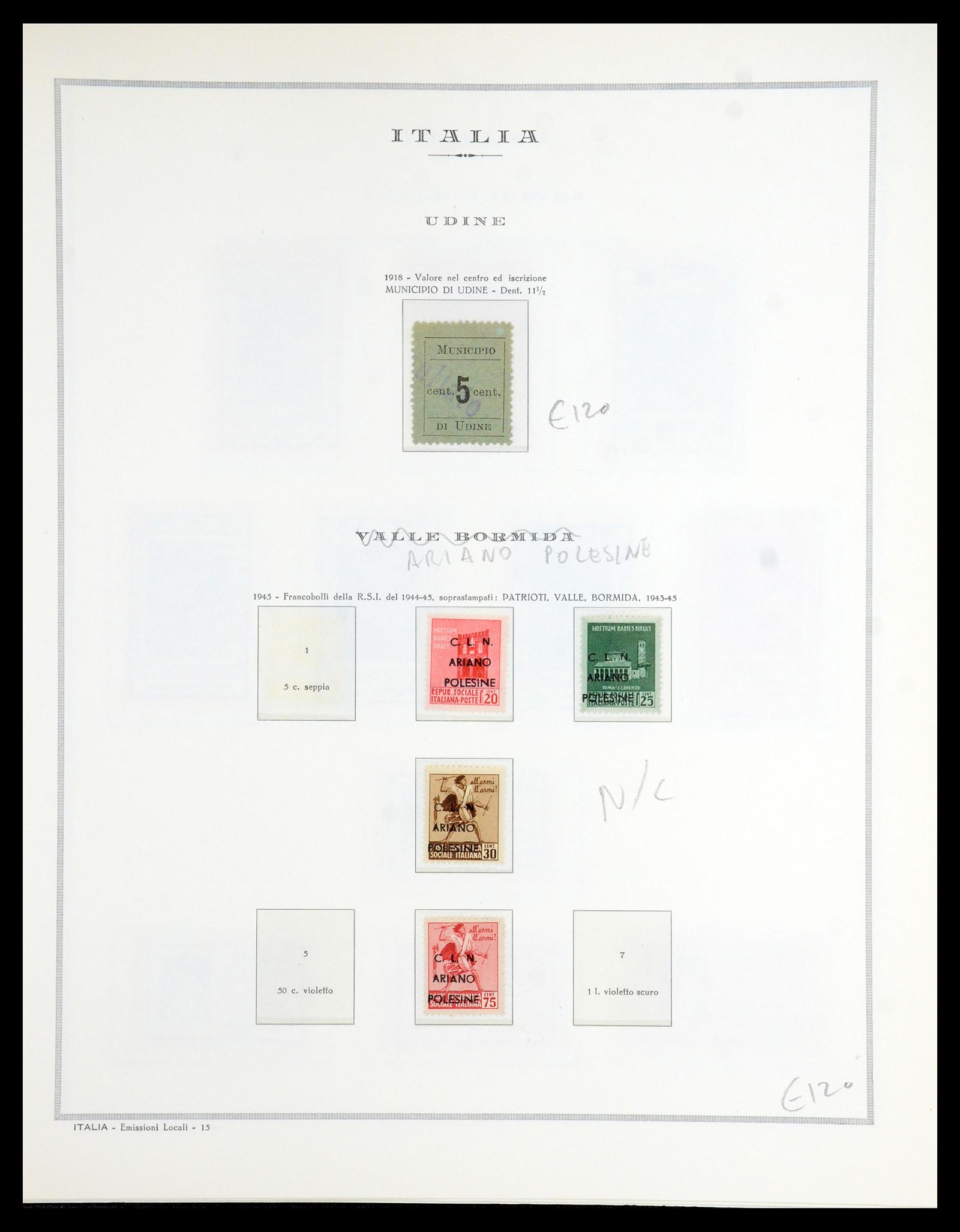 35795 018 - Postzegelverzameling 35795 Italië lokaalzegels 1945.
