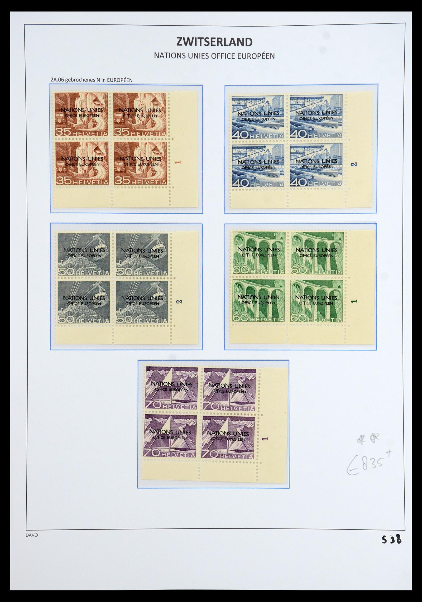 35796 003 - Postzegelverzameling 35796 Zwitserland dienst 1950.