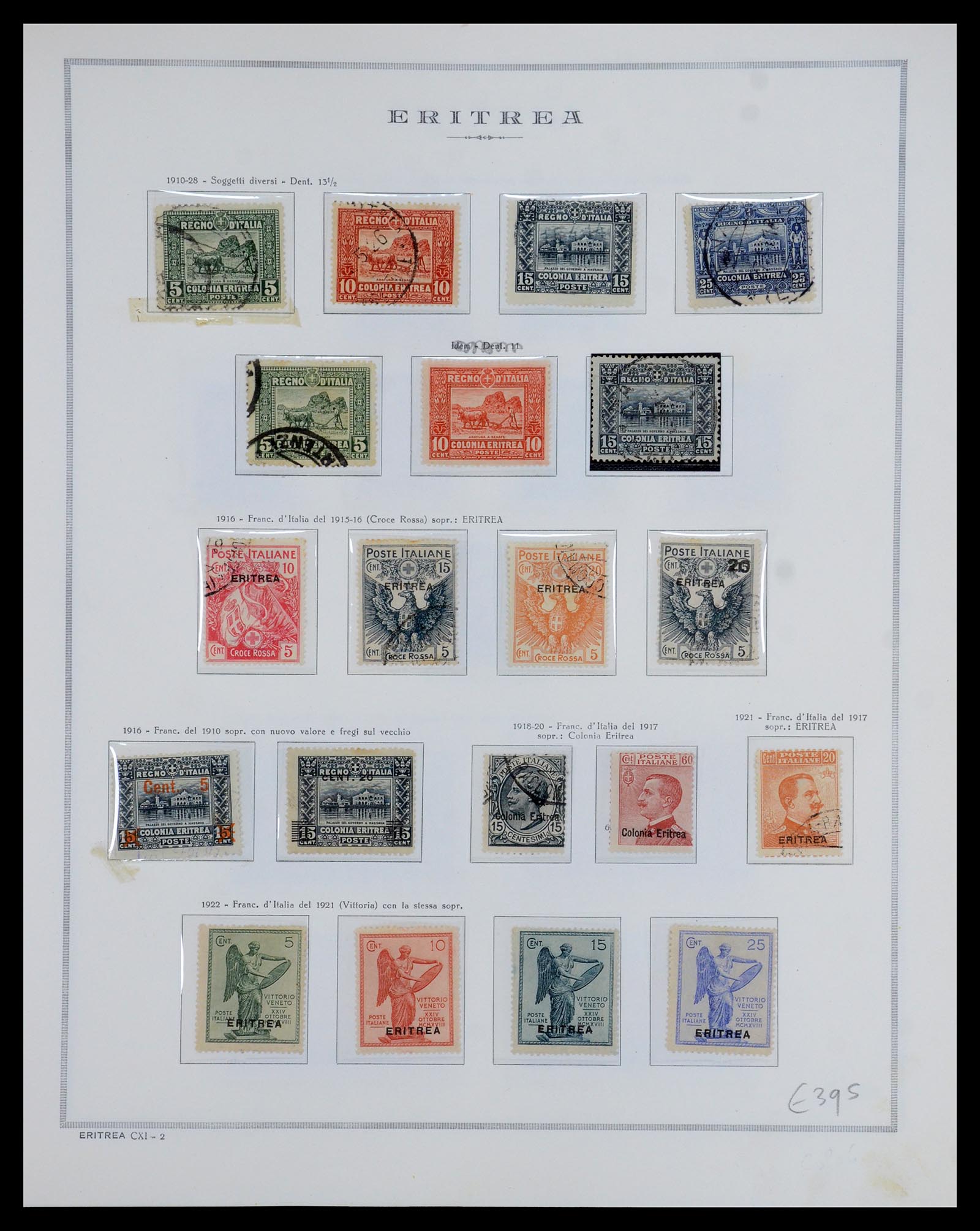 35797 003 - Postzegelverzameling 35797 Eritrea 1893-1951.