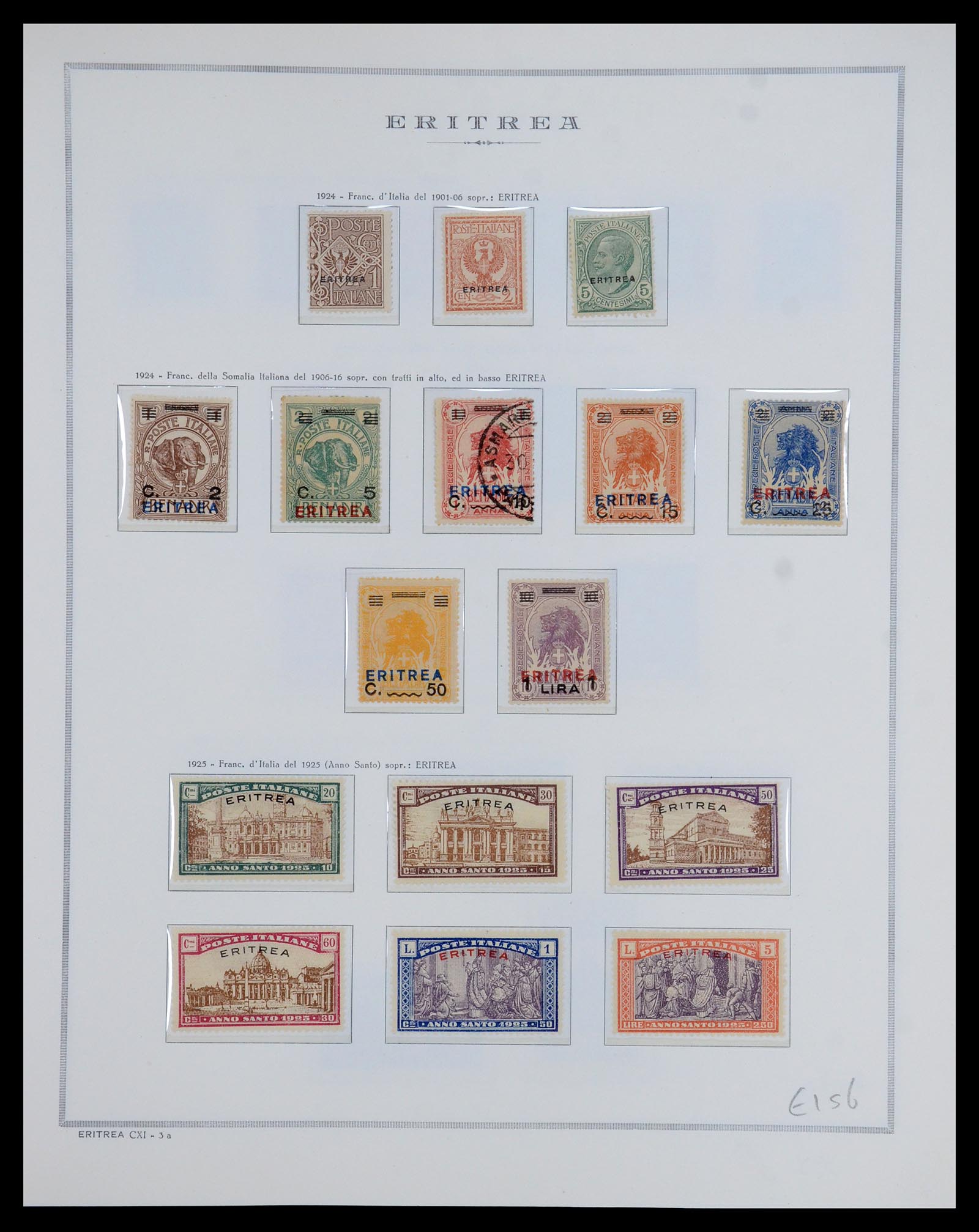 35797 006 - Postzegelverzameling 35797 Eritrea 1893-1951.