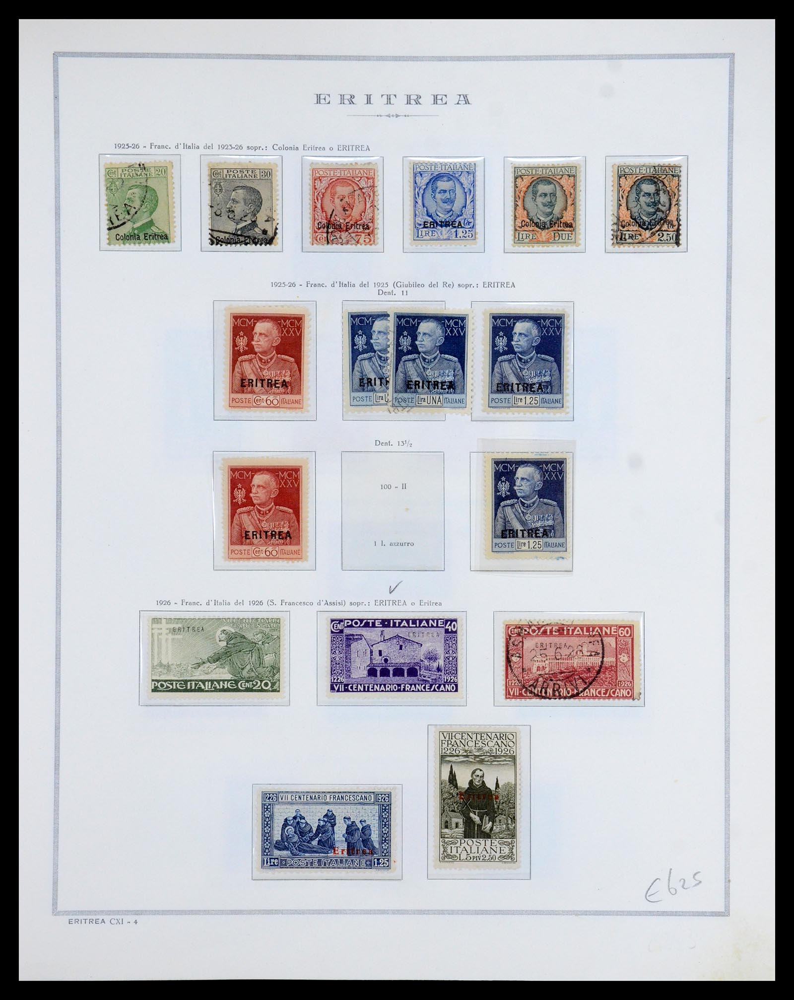 35797 007 - Postzegelverzameling 35797 Eritrea 1893-1951.