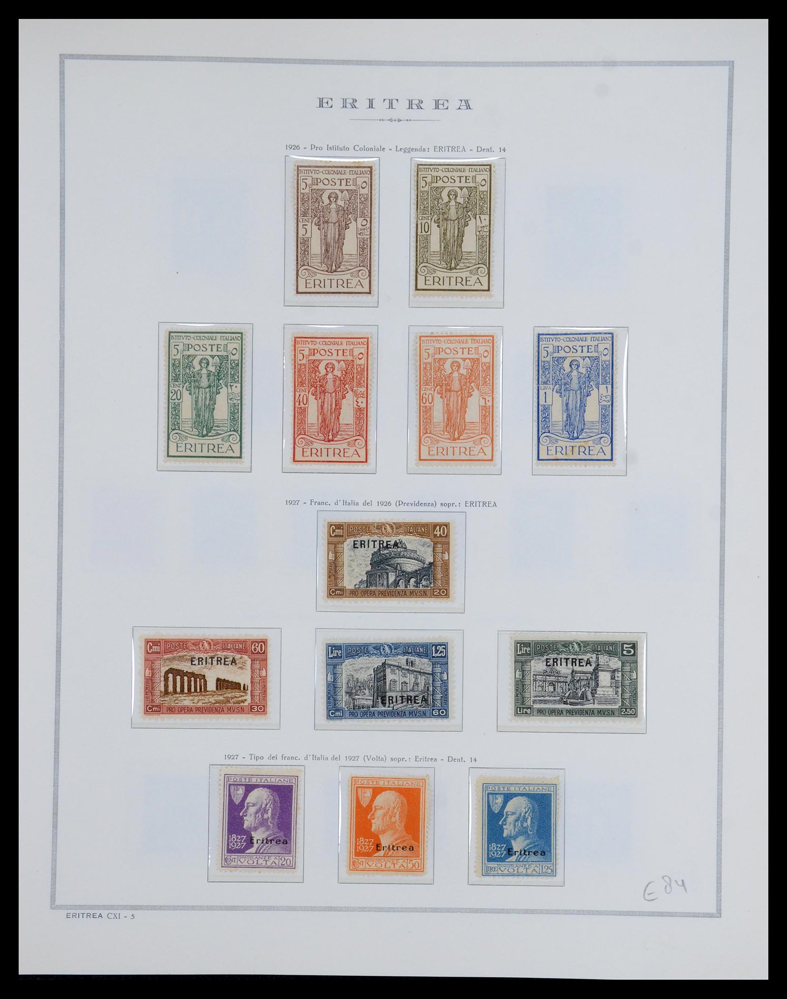 35797 008 - Postzegelverzameling 35797 Eritrea 1893-1951.