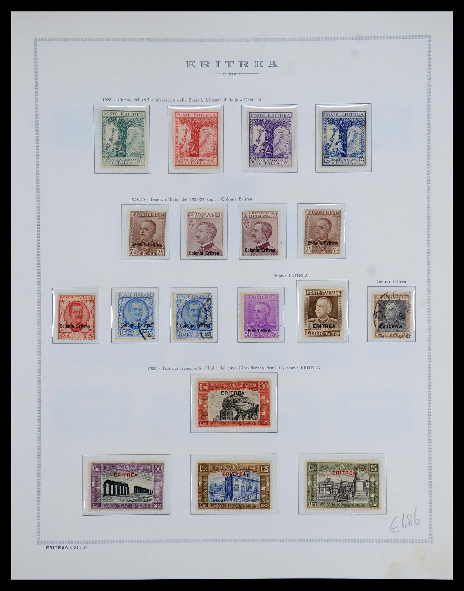 35797 009 - Postzegelverzameling 35797 Eritrea 1893-1951.