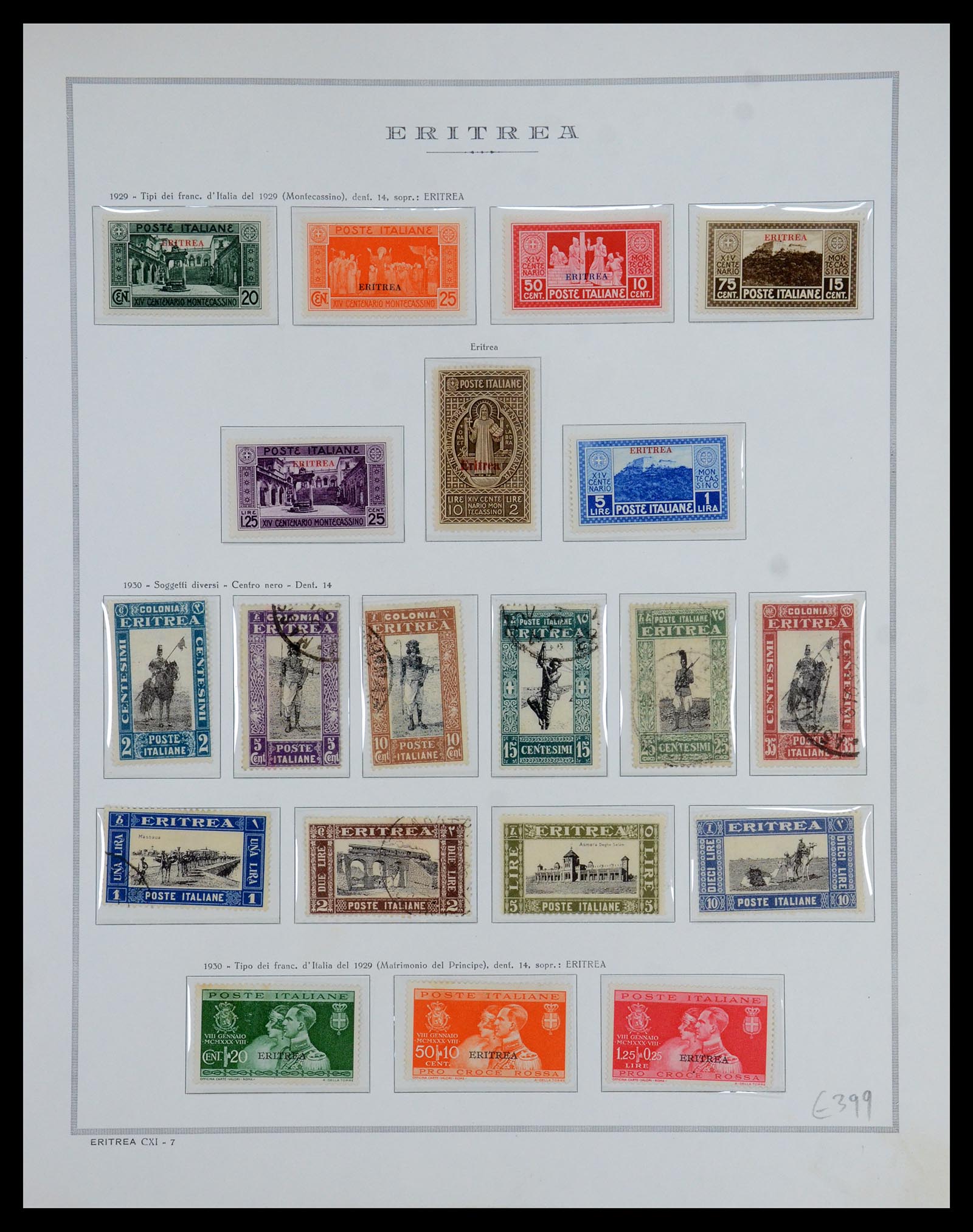 35797 010 - Stamp Collection 35797 Eritrea 1893-1951.