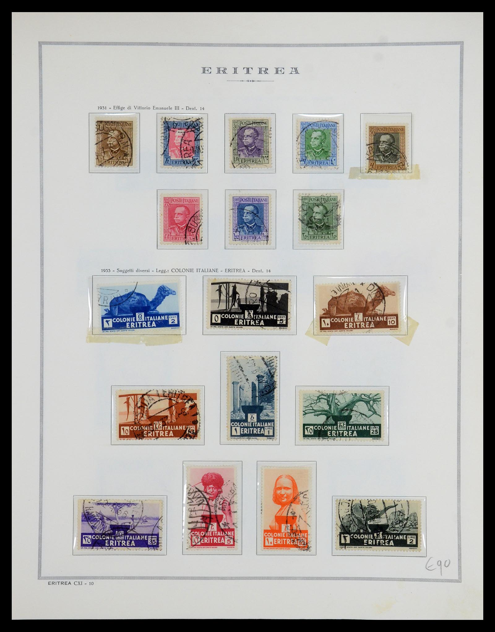 35797 013 - Postzegelverzameling 35797 Eritrea 1893-1951.