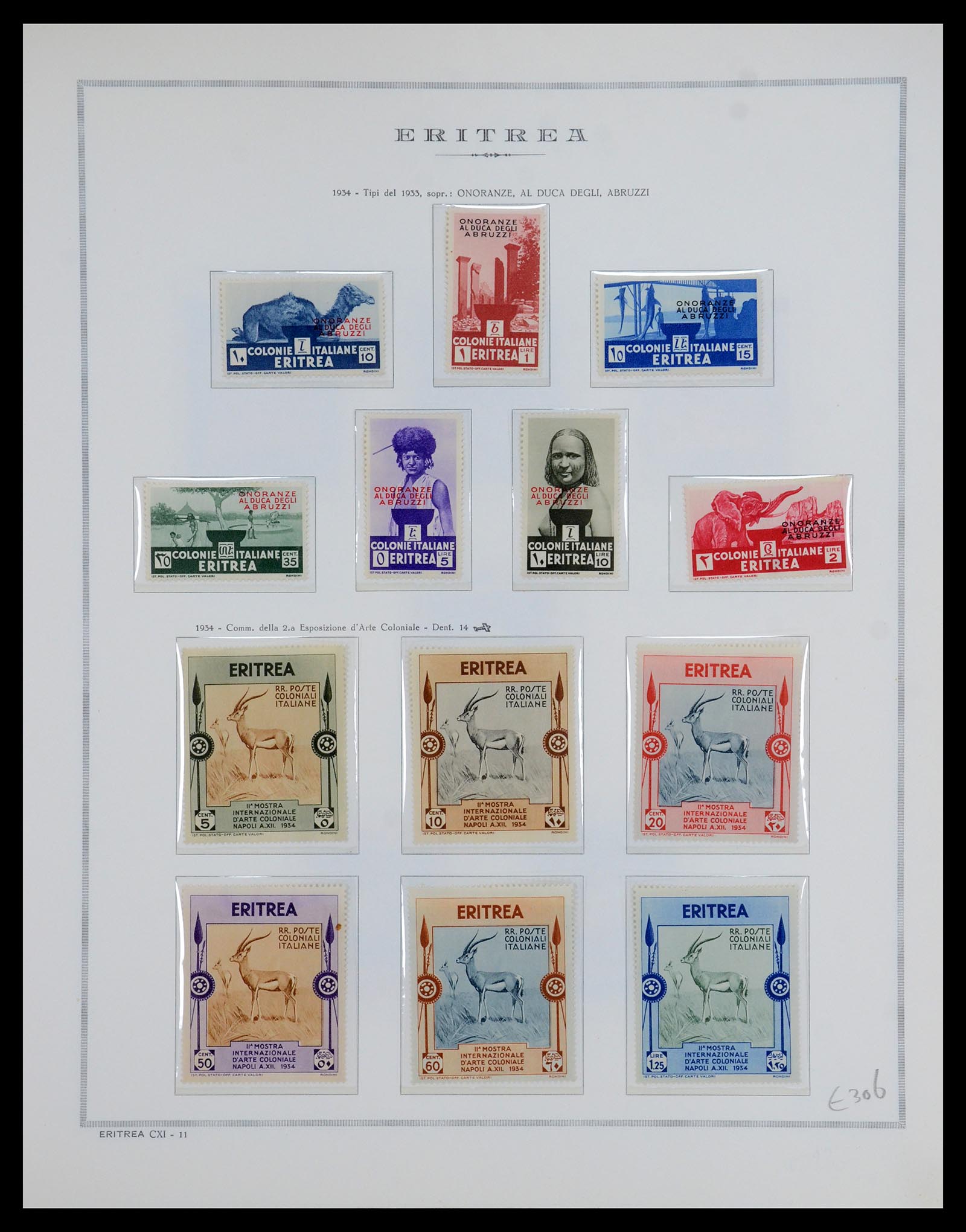 35797 014 - Postzegelverzameling 35797 Eritrea 1893-1951.
