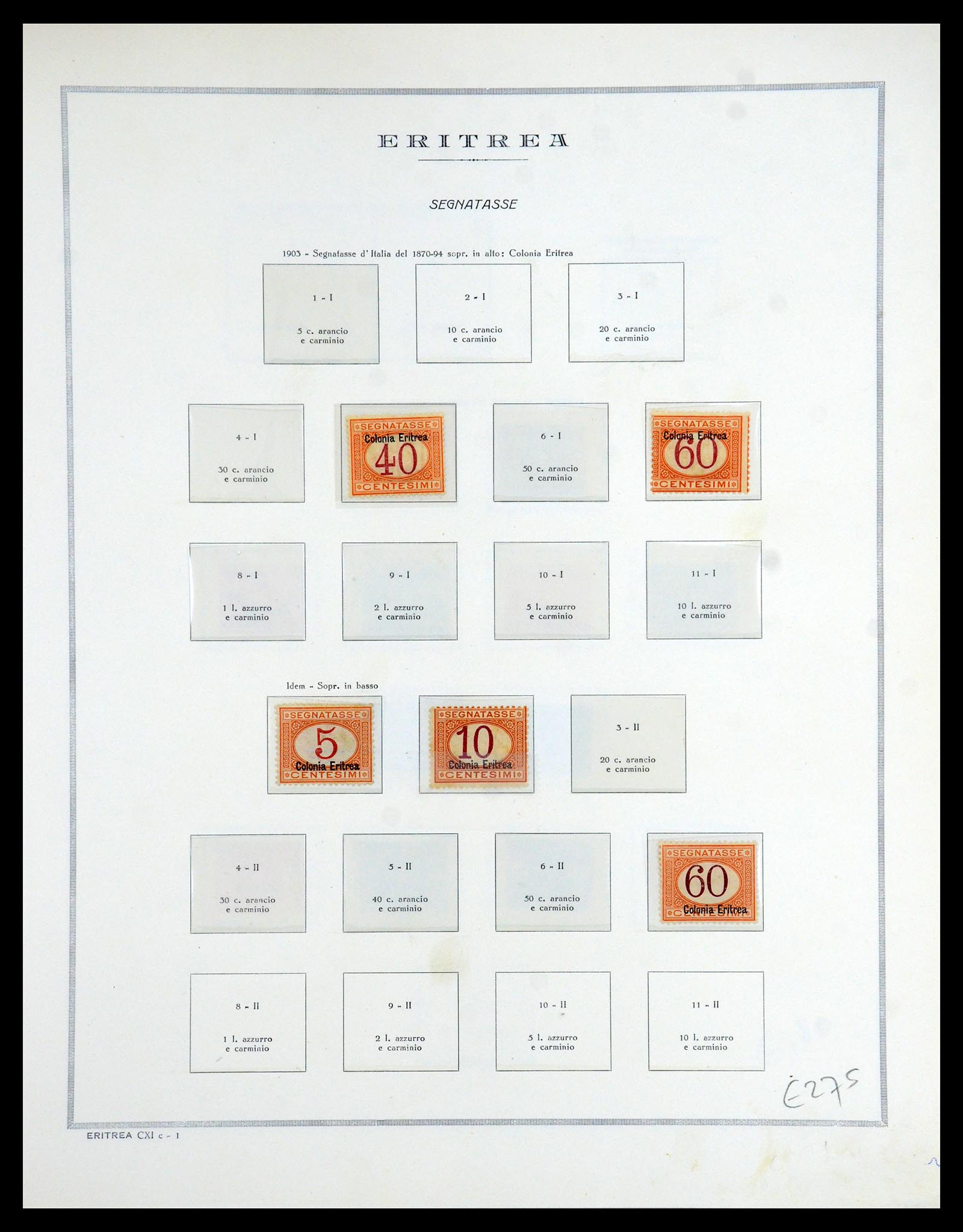 35797 020 - Stamp Collection 35797 Eritrea 1893-1951.