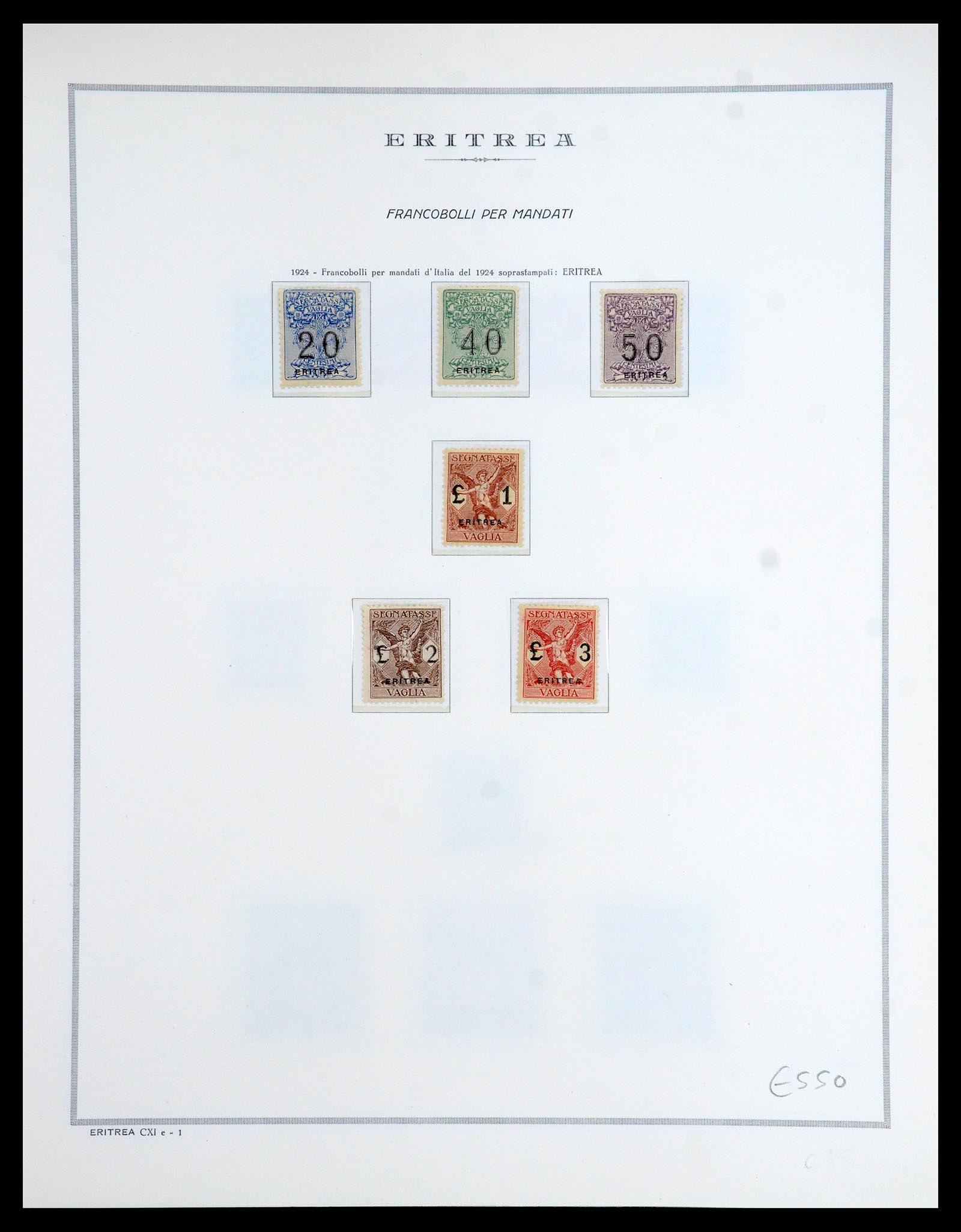 35797 024 - Postzegelverzameling 35797 Eritrea 1893-1951.