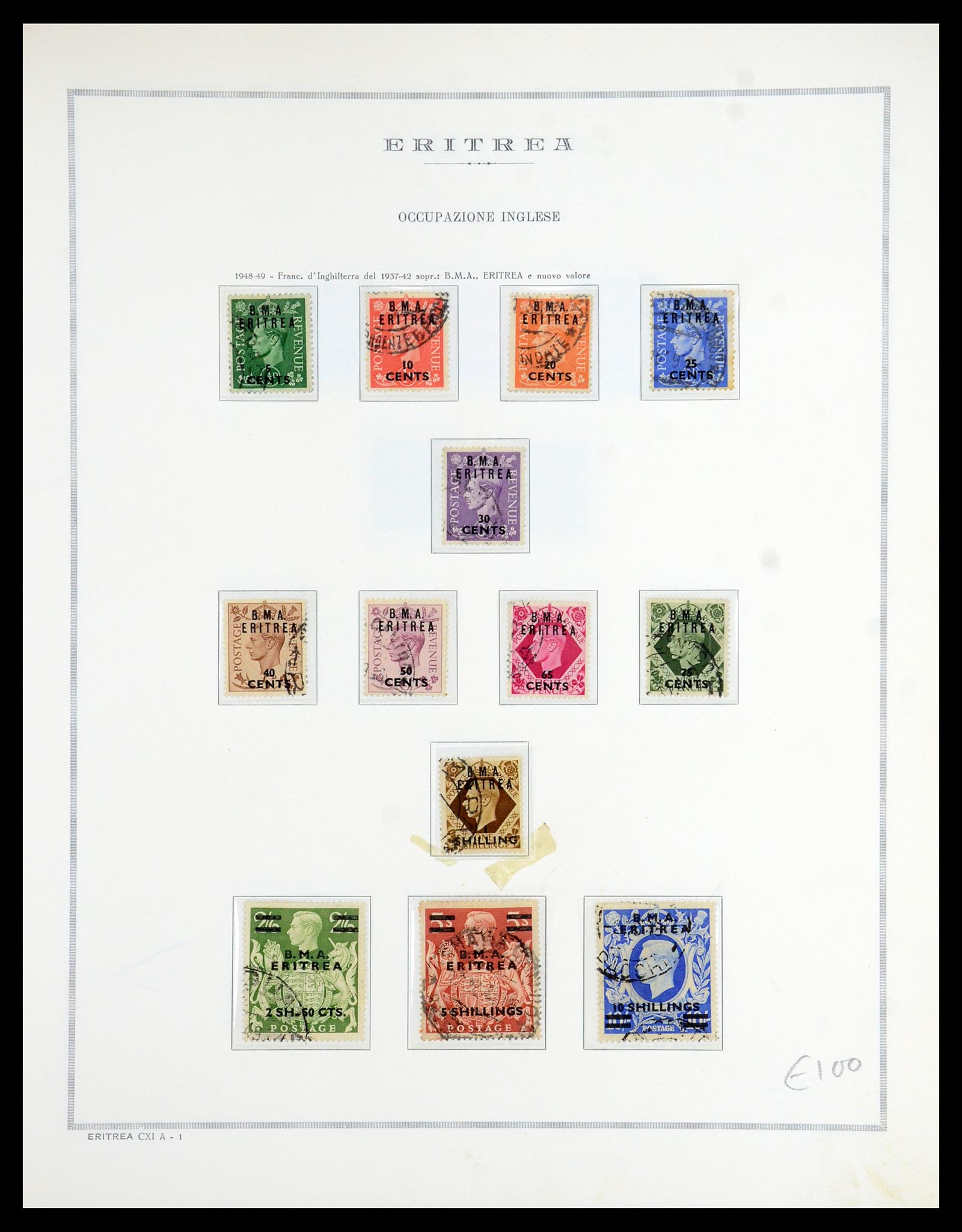 35797 025 - Postzegelverzameling 35797 Eritrea 1893-1951.