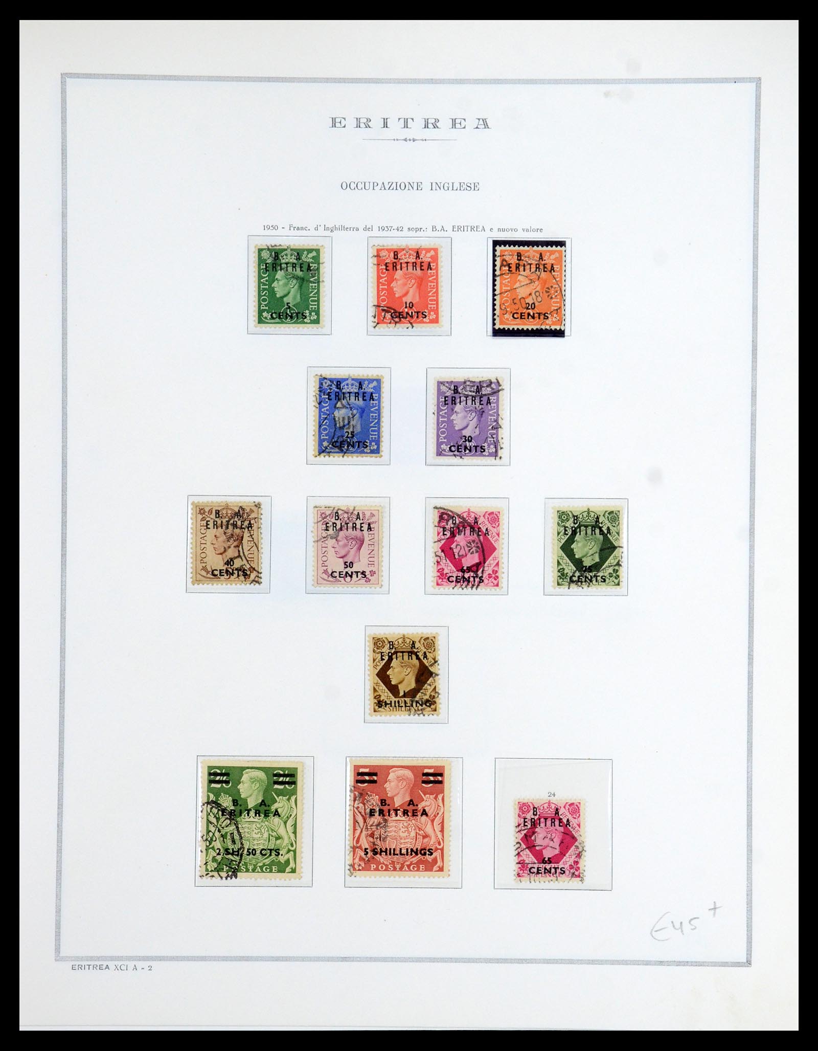 35797 026 - Postzegelverzameling 35797 Eritrea 1893-1951.