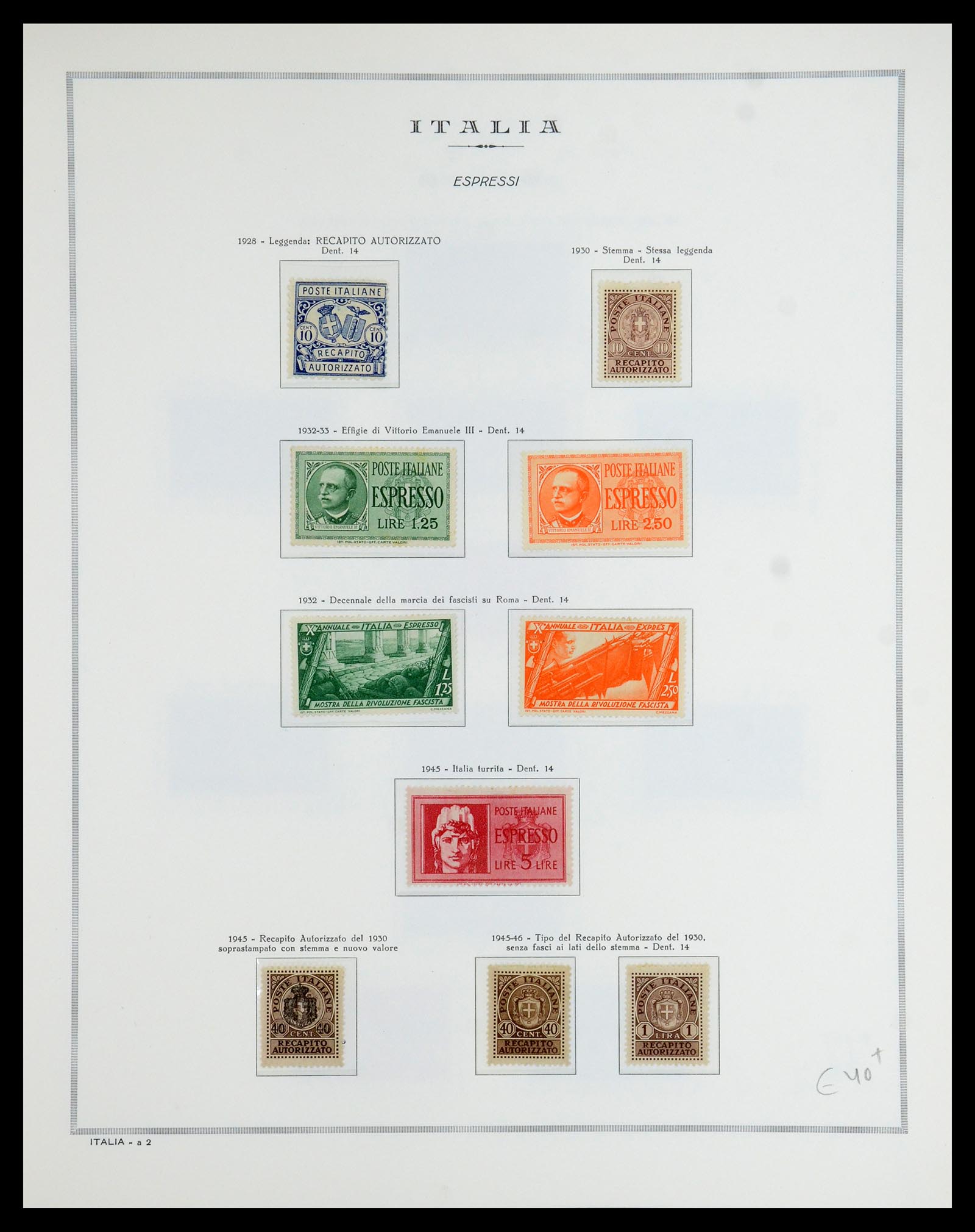35799 002 - Postzegelverzameling 35799 Italië back of the book 1863-1945.
