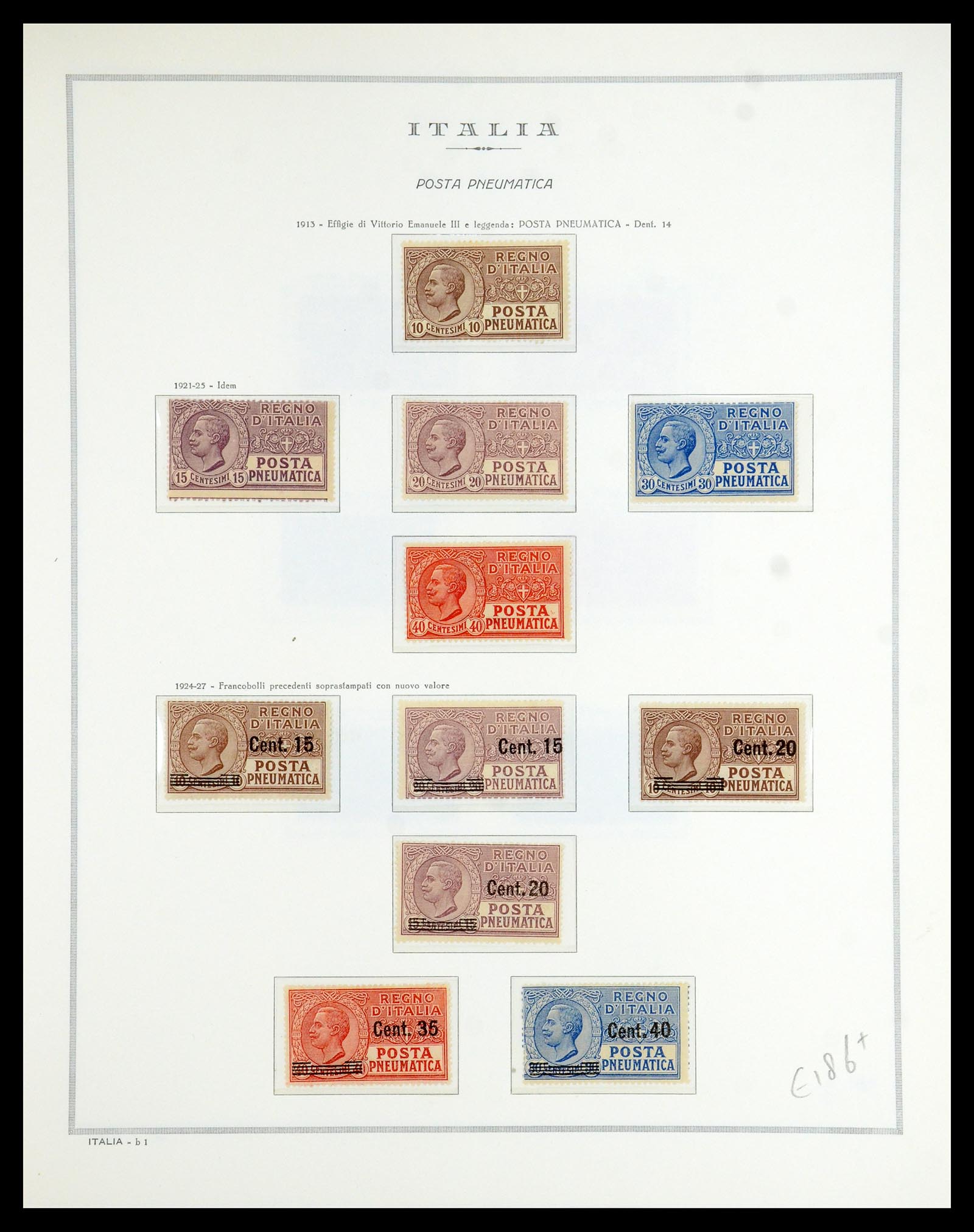 35799 003 - Postzegelverzameling 35799 Italië back of the book 1863-1945.