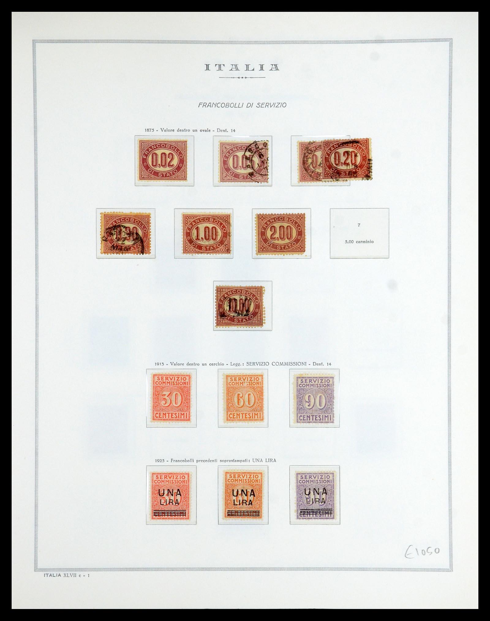 35799 005 - Postzegelverzameling 35799 Italië back of the book 1863-1945.