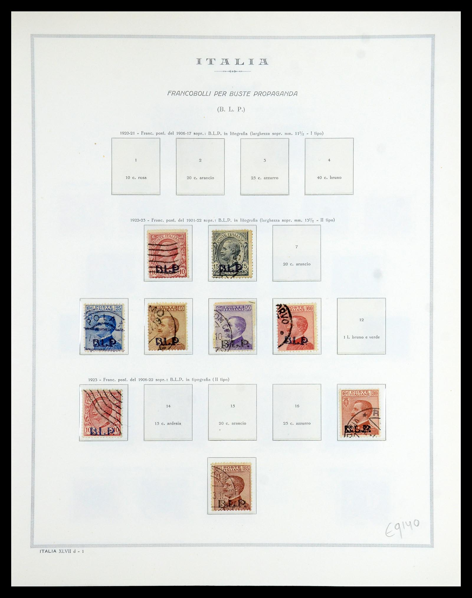 35799 006 - Postzegelverzameling 35799 Italië back of the book 1863-1945.