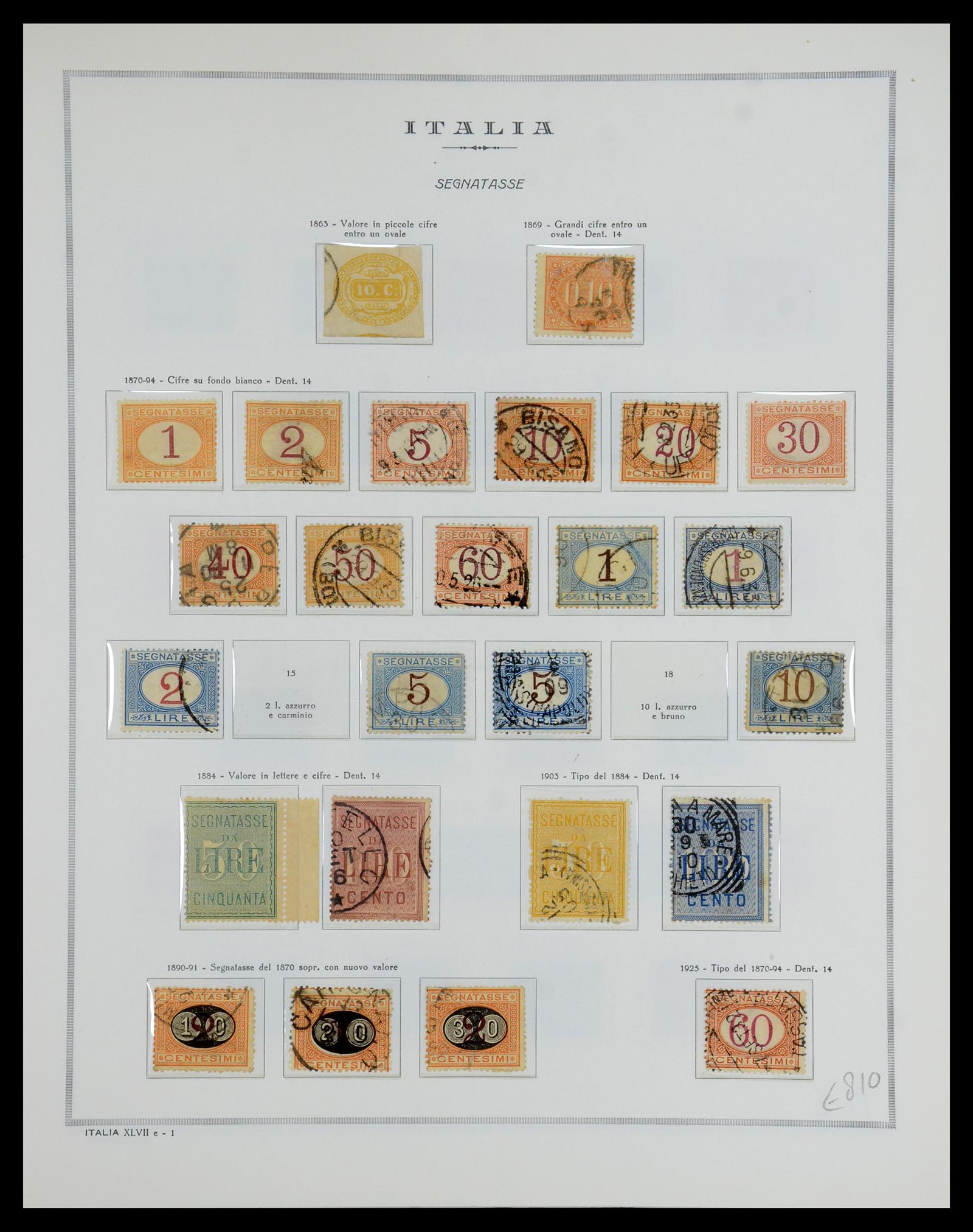 35799 007 - Postzegelverzameling 35799 Italië back of the book 1863-1945.