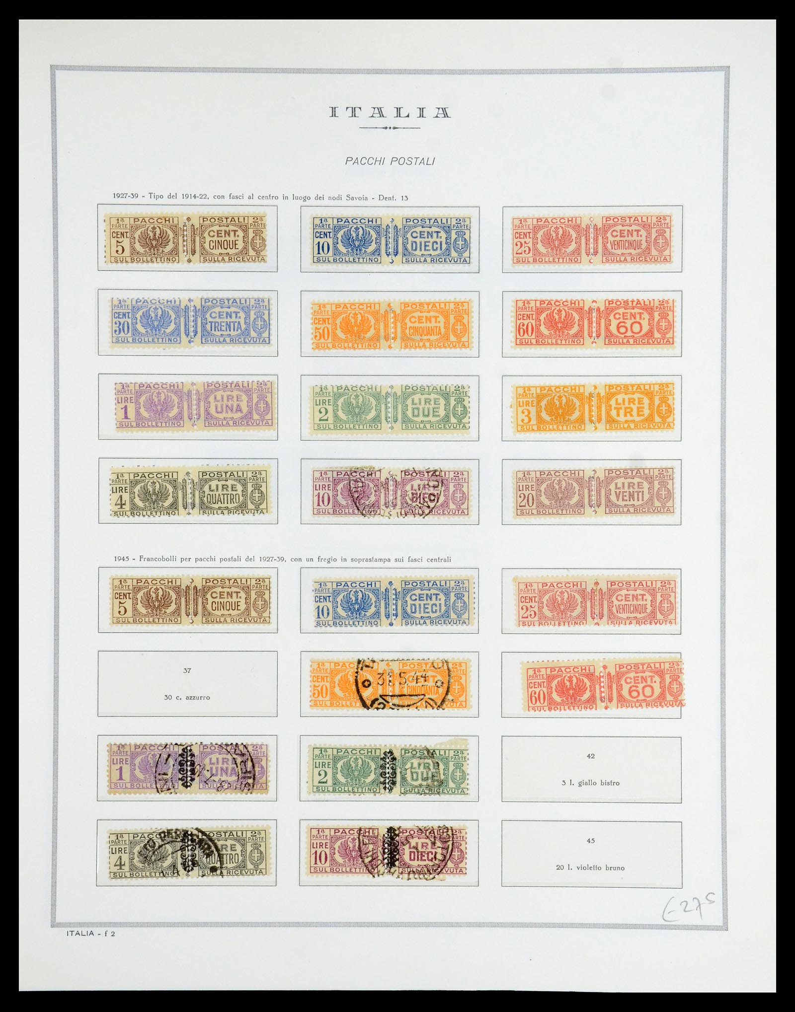 35799 010 - Postzegelverzameling 35799 Italië back of the book 1863-1945.