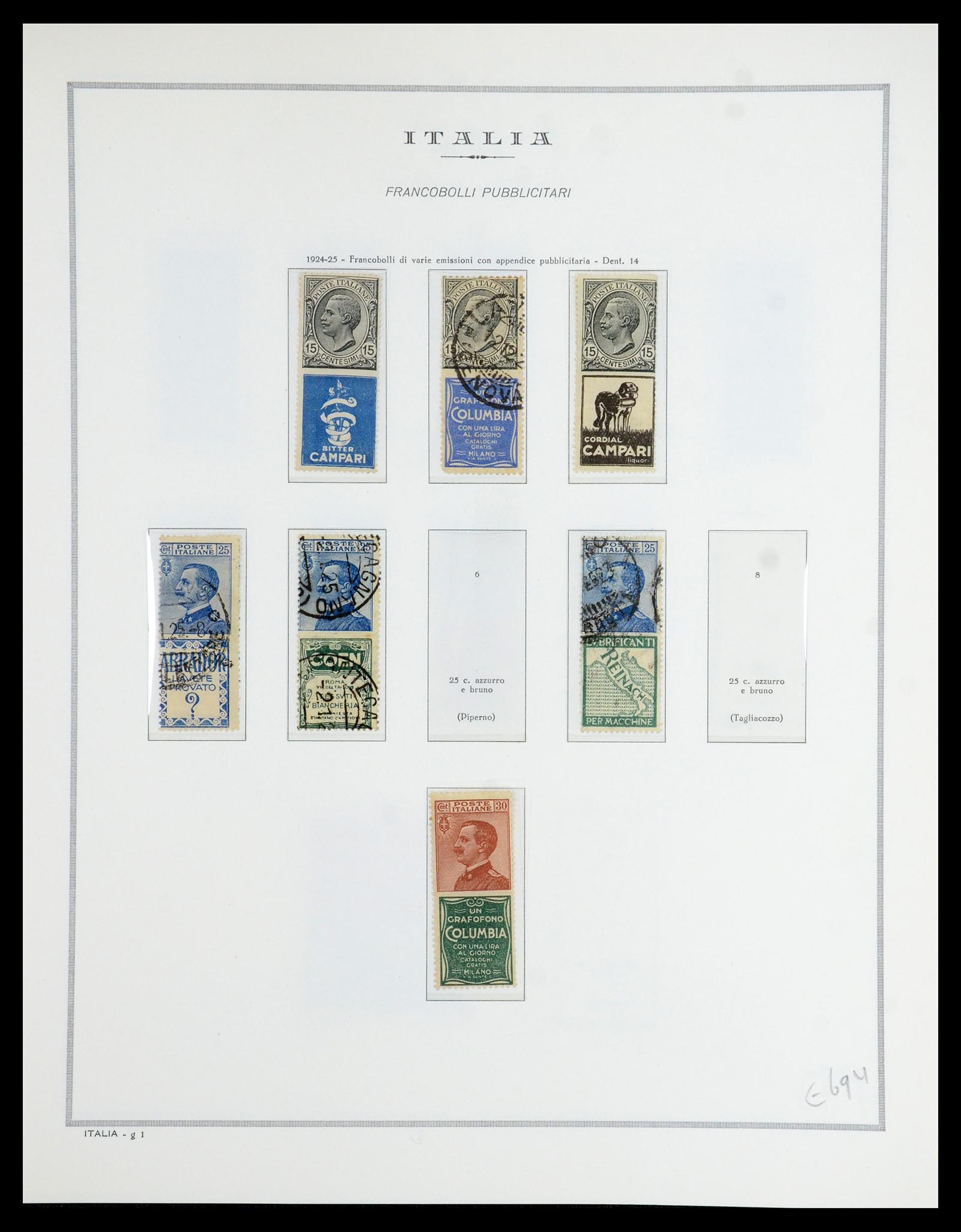 35799 013 - Postzegelverzameling 35799 Italië back of the book 1863-1945.