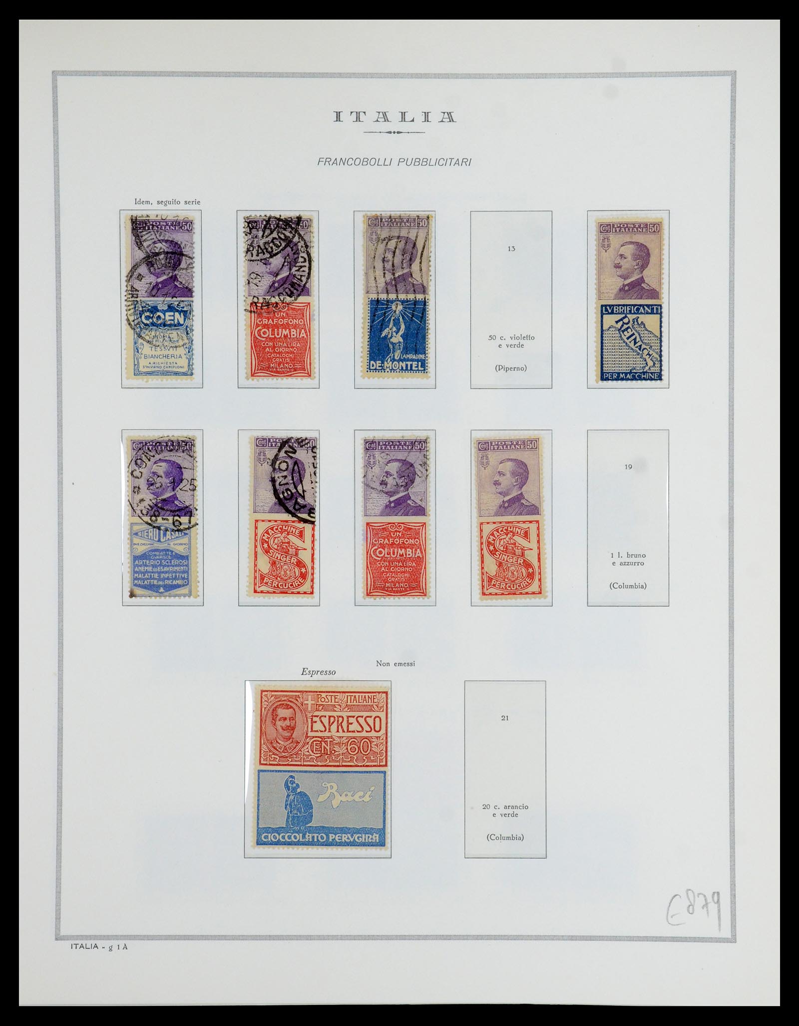 35799 014 - Postzegelverzameling 35799 Italië back of the book 1863-1945.