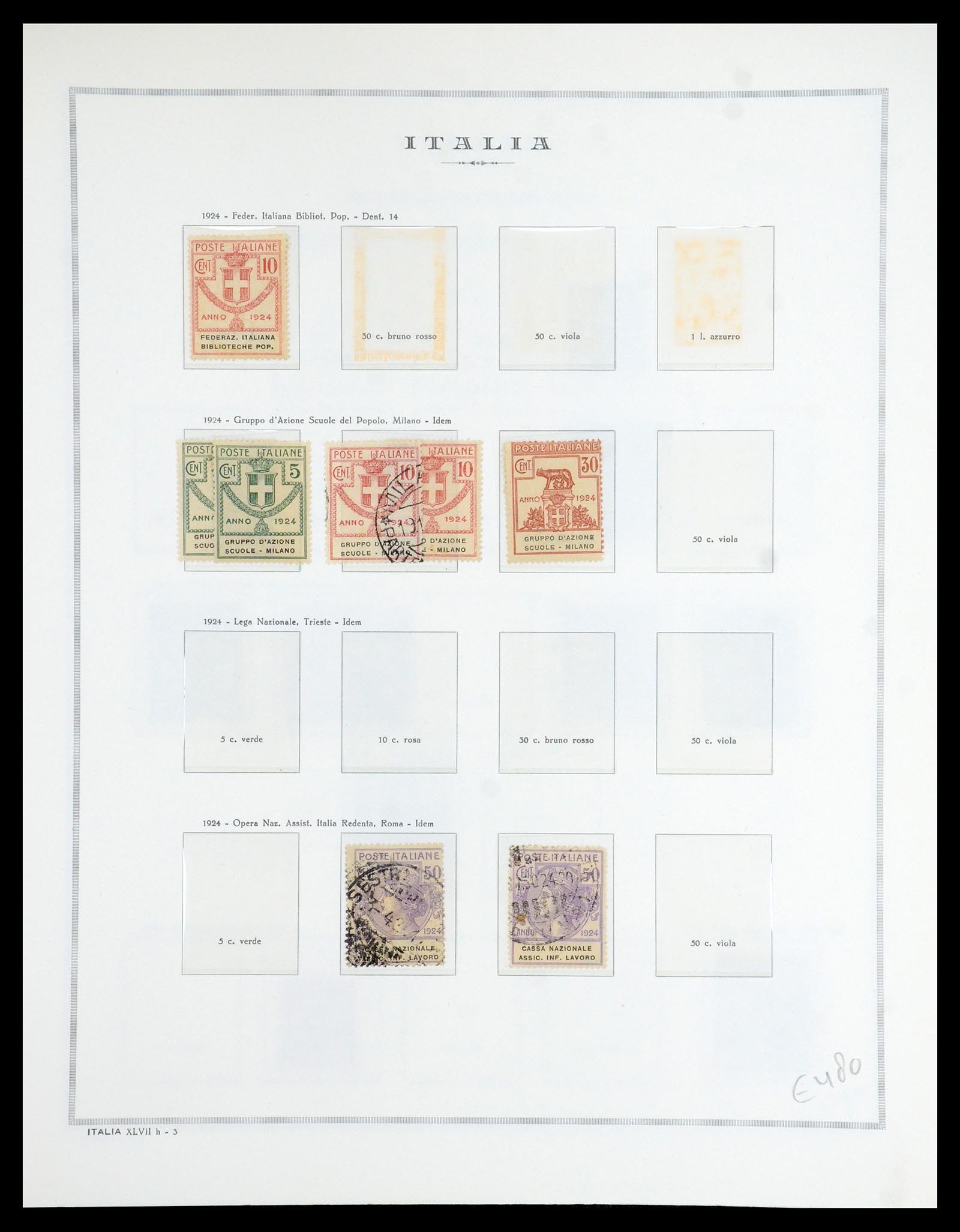 35799 018 - Postzegelverzameling 35799 Italië back of the book 1863-1945.