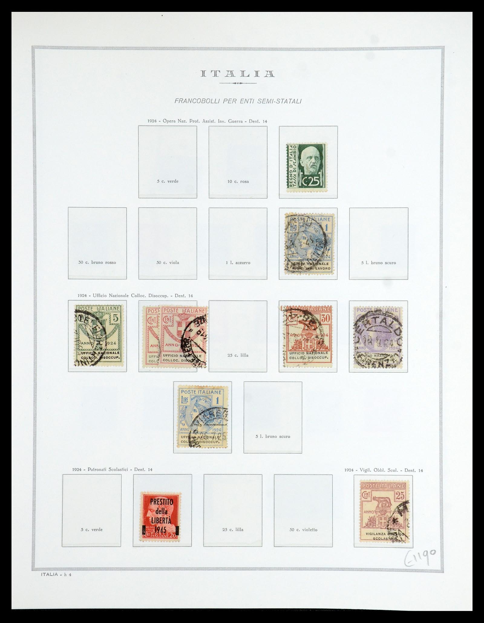 35799 019 - Postzegelverzameling 35799 Italië back of the book 1863-1945.