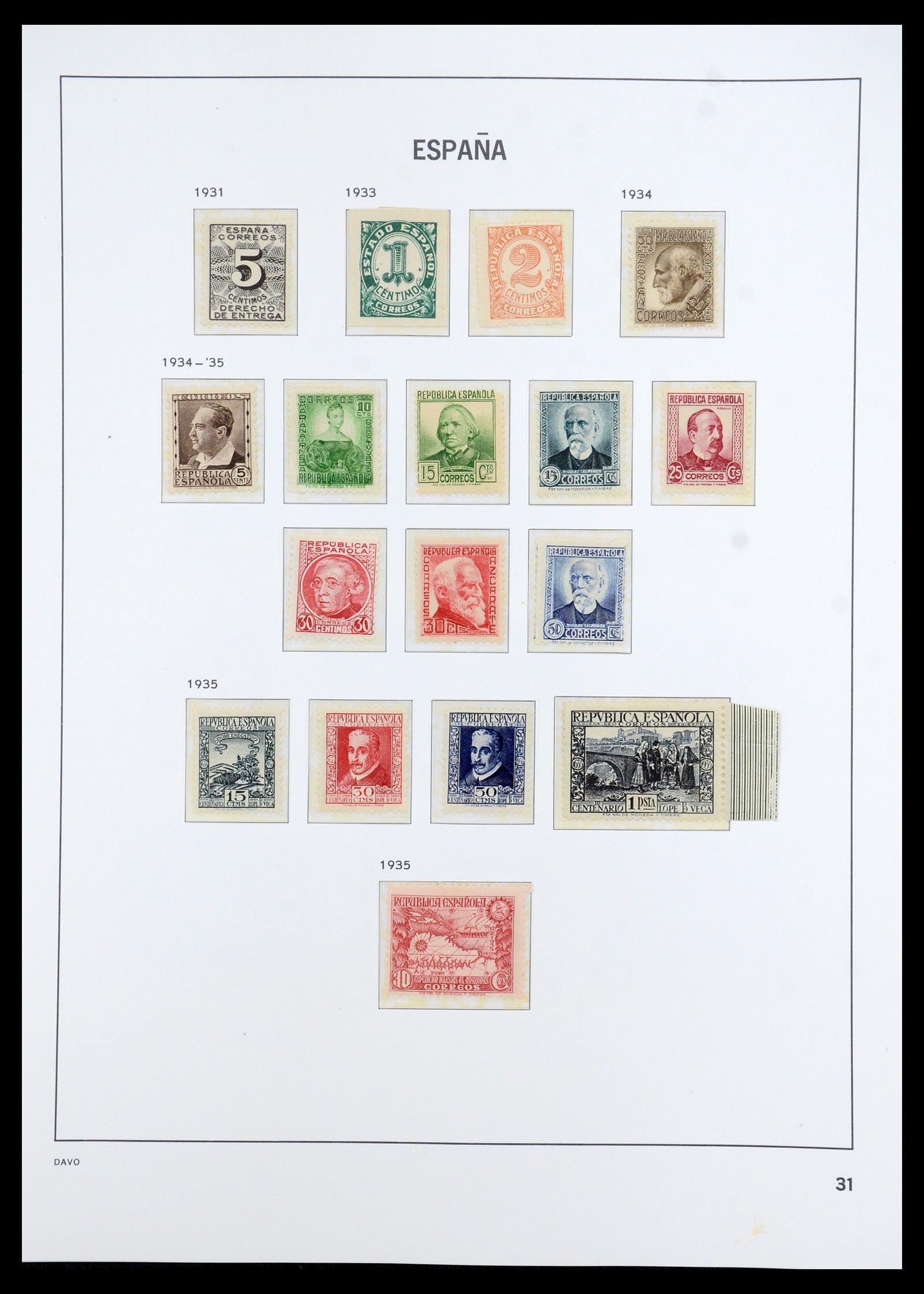 35800 032 - Stamp Collection 35800 Spain topcollection 1850-1992.
