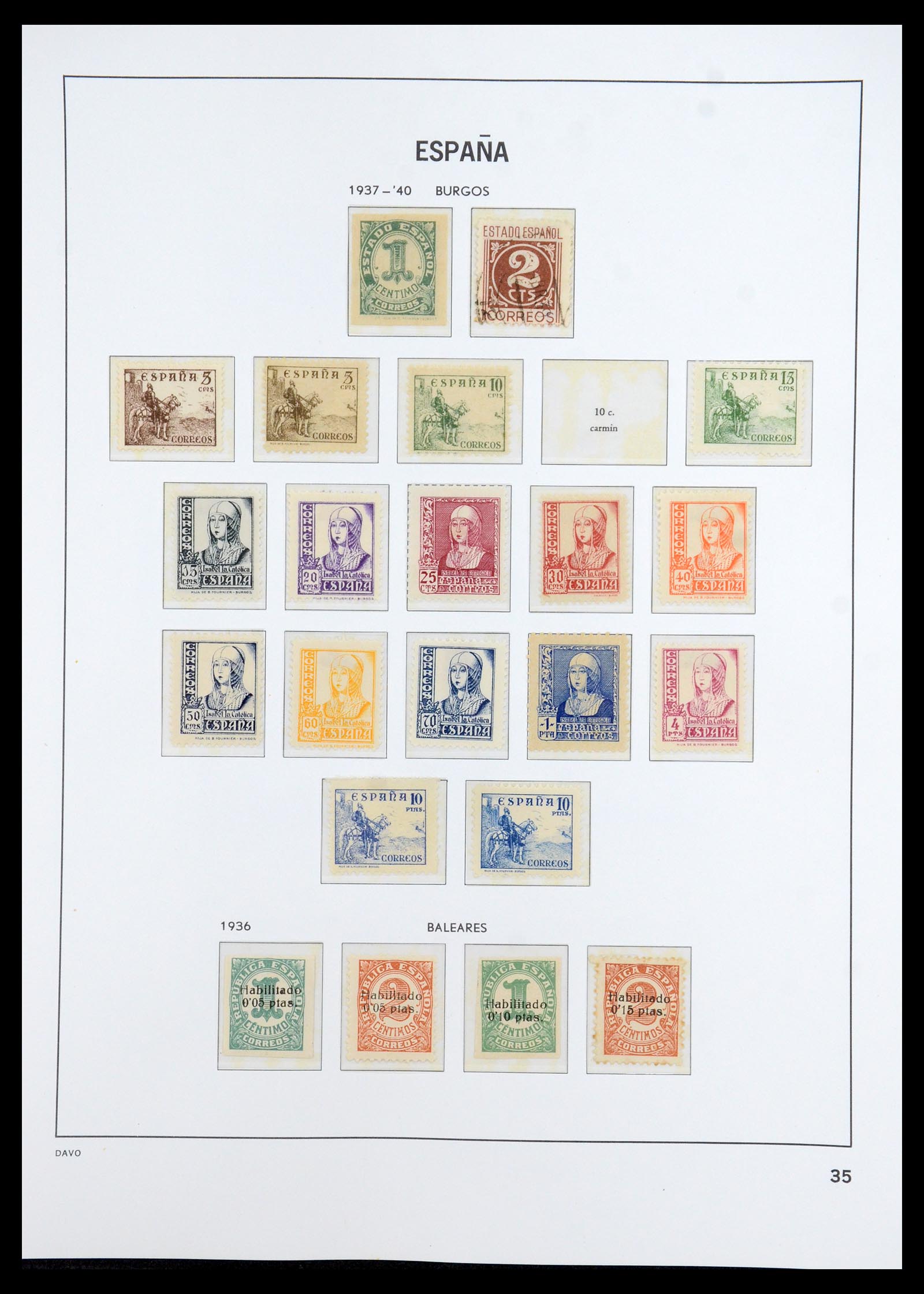 35800 036 - Stamp Collection 35800 Spain topcollection 1850-1992.