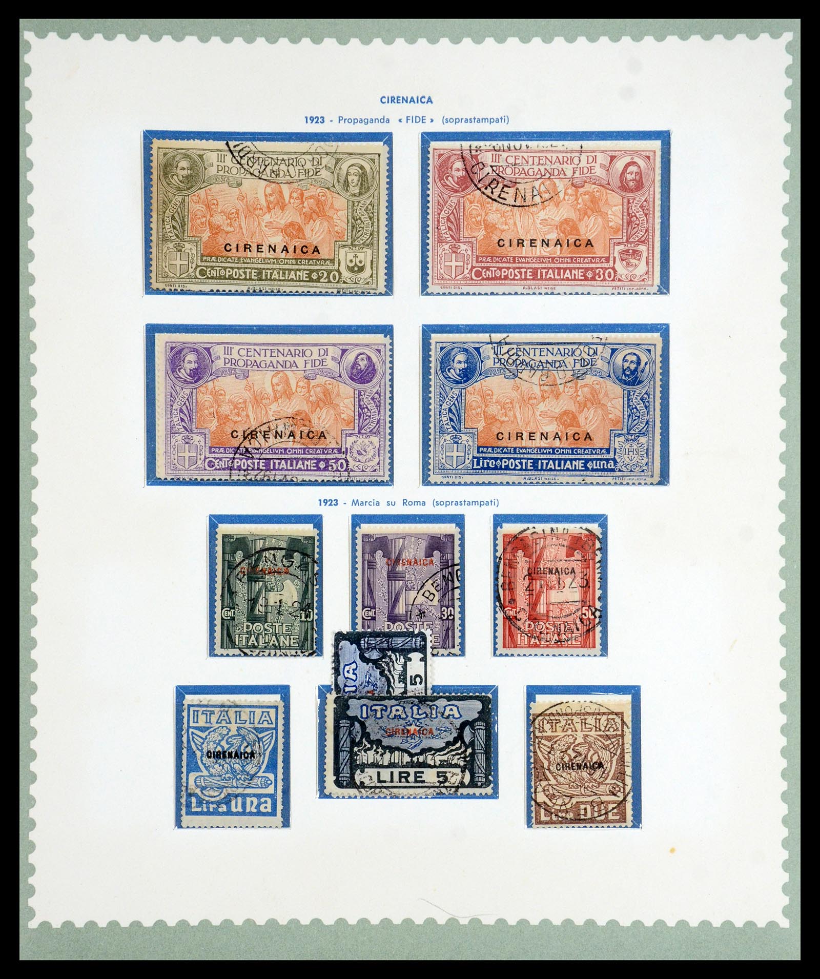 35801 001 - Postzegelverzameling 35801 Cirenaica/Tripolitania 1923-1934.